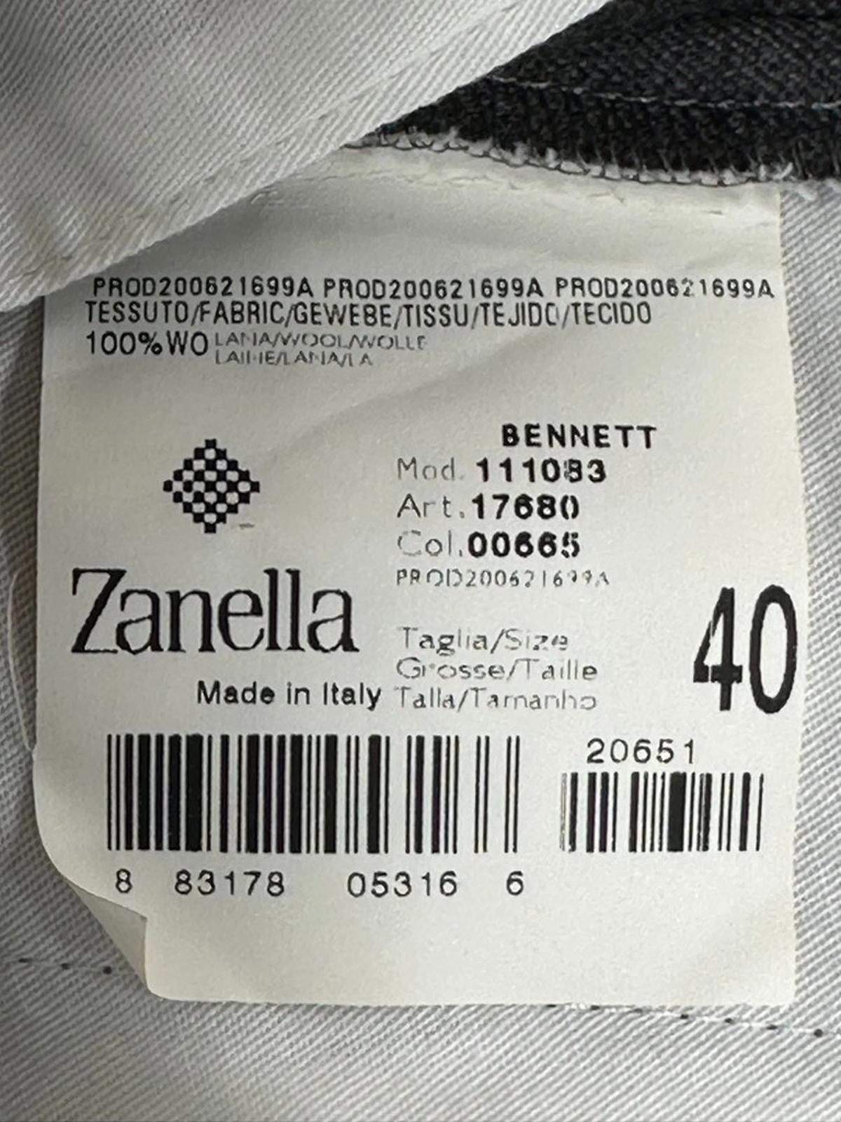 Zanella Zanella Bennett Pleated Checked Wool Pants Gray Mens 40/28 Size US 40 / EU 56 - 7 Thumbnail