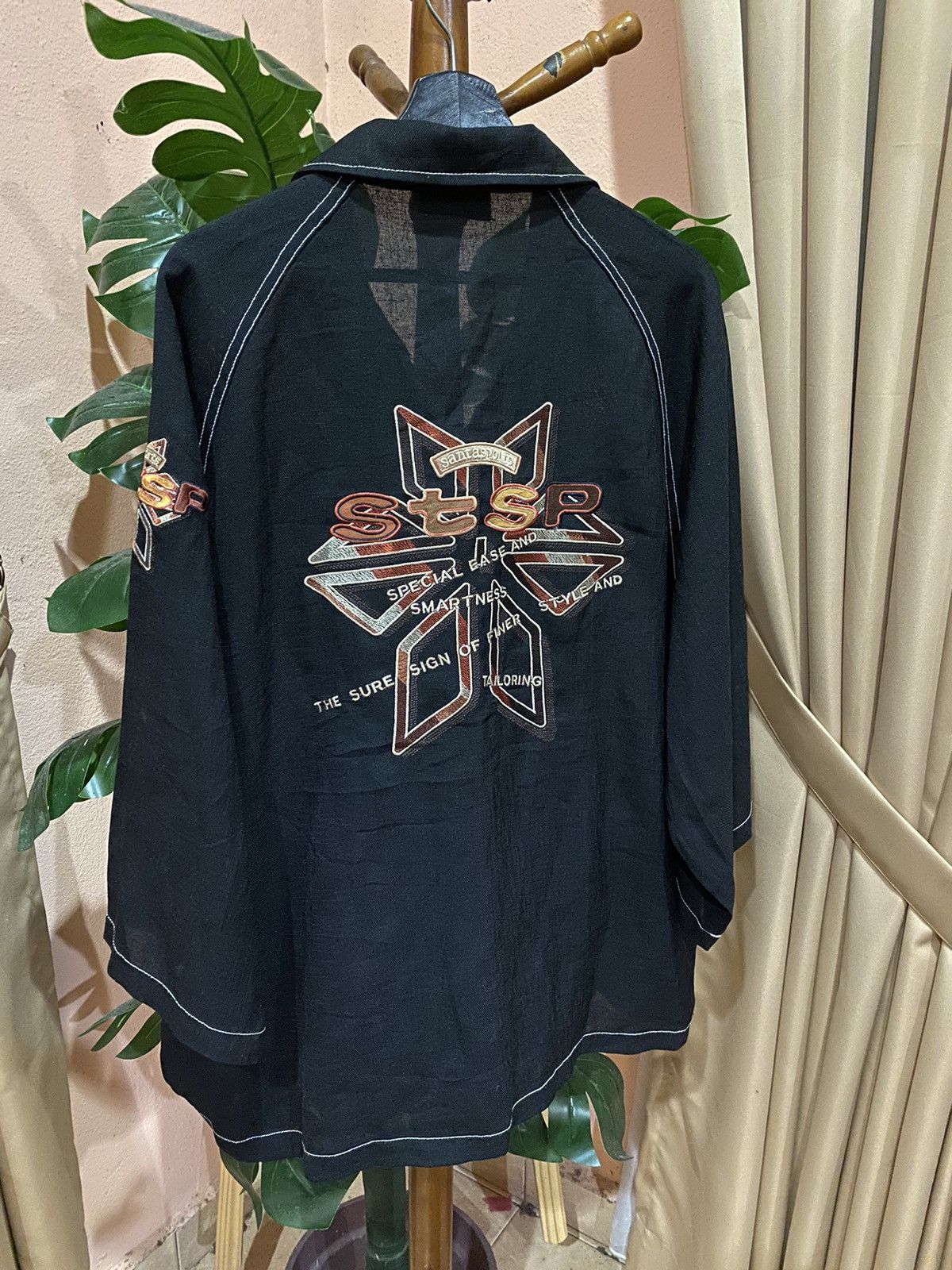 Vintage Santa Sports Black Zip-Up Jacket Streetwear Embroidered Size US XL / EU 56 / 4 - 3 Thumbnail