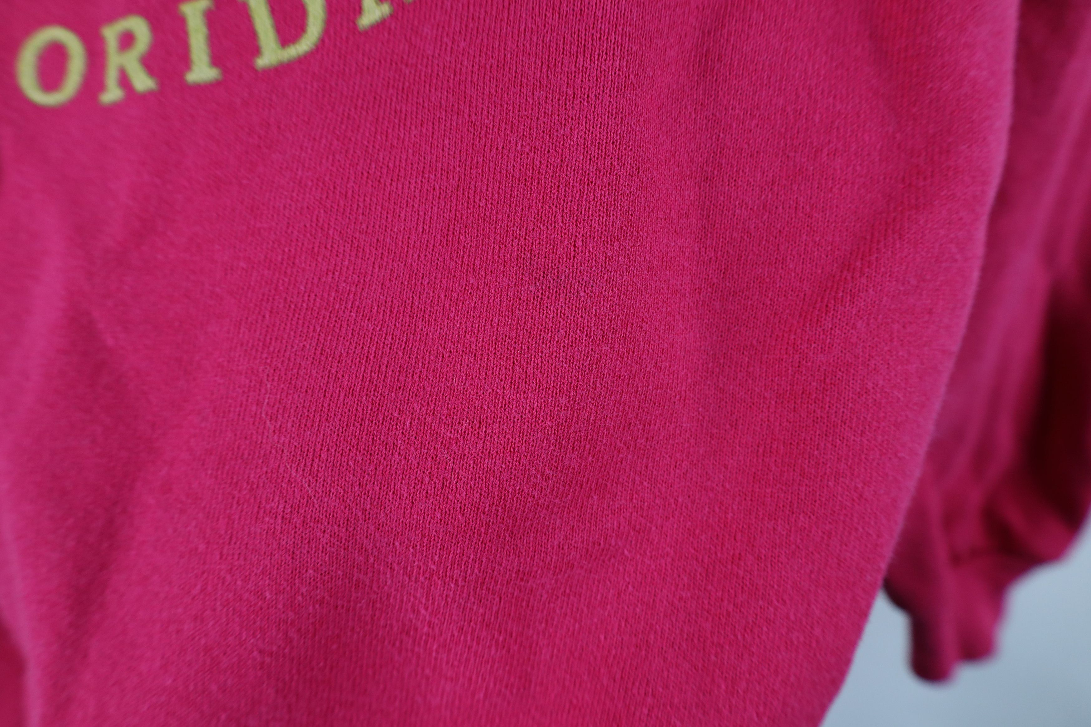 Vintage Vintage 90s Streetwear Beach Florida Sweatshirt Pink USA Size M / US 6-8 / IT 42-44 - 9 Thumbnail