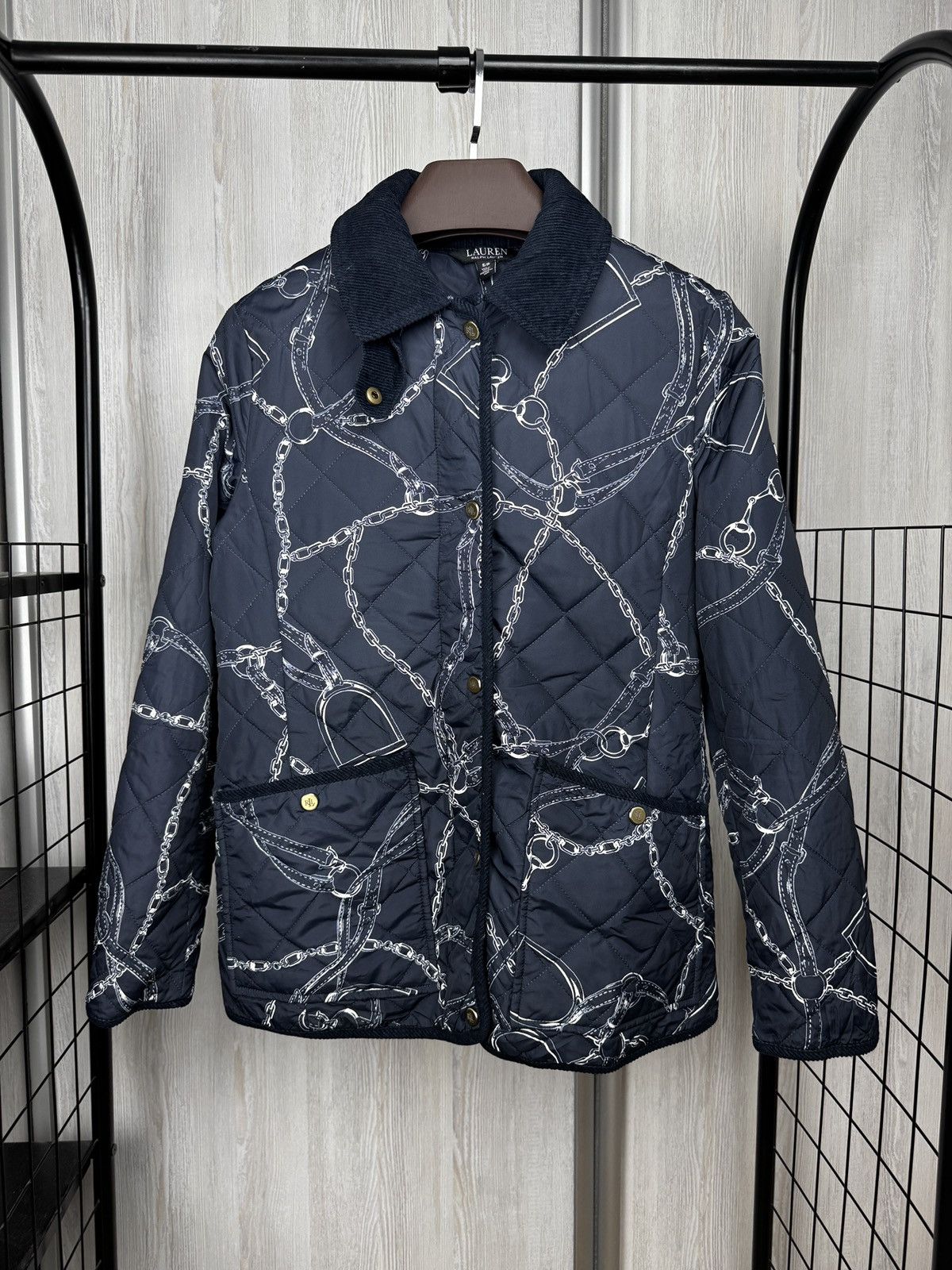 Lauren Ralph Lauren LAUREN RALPH LAUREN Black label Belting Print Quilted Jacket Size S / US 4 / IT 40 - 1 Thumbnail