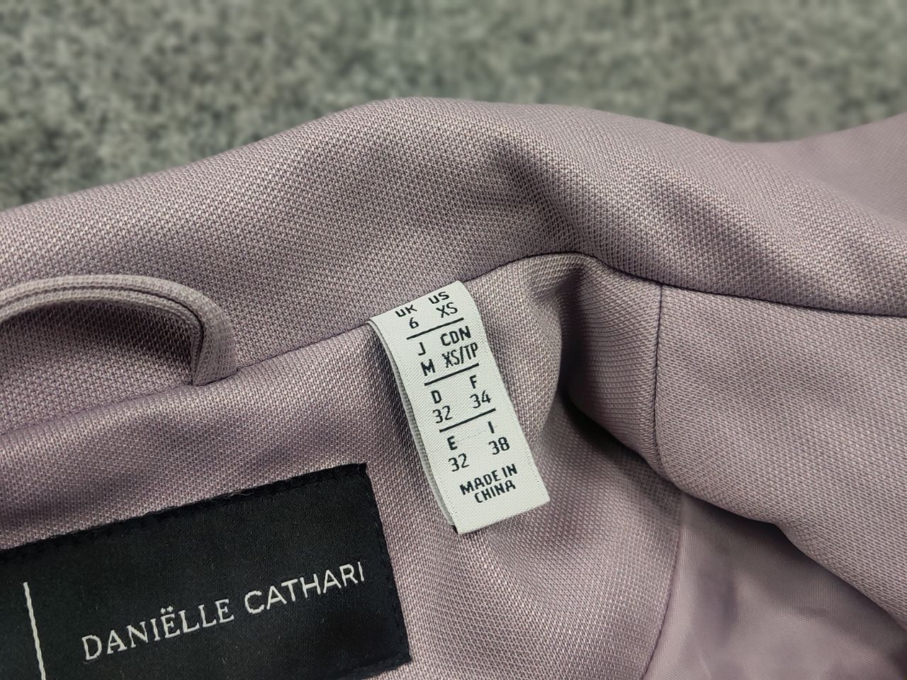 Adidas Danielle Cathari lavender asymmetric Blazer jacket