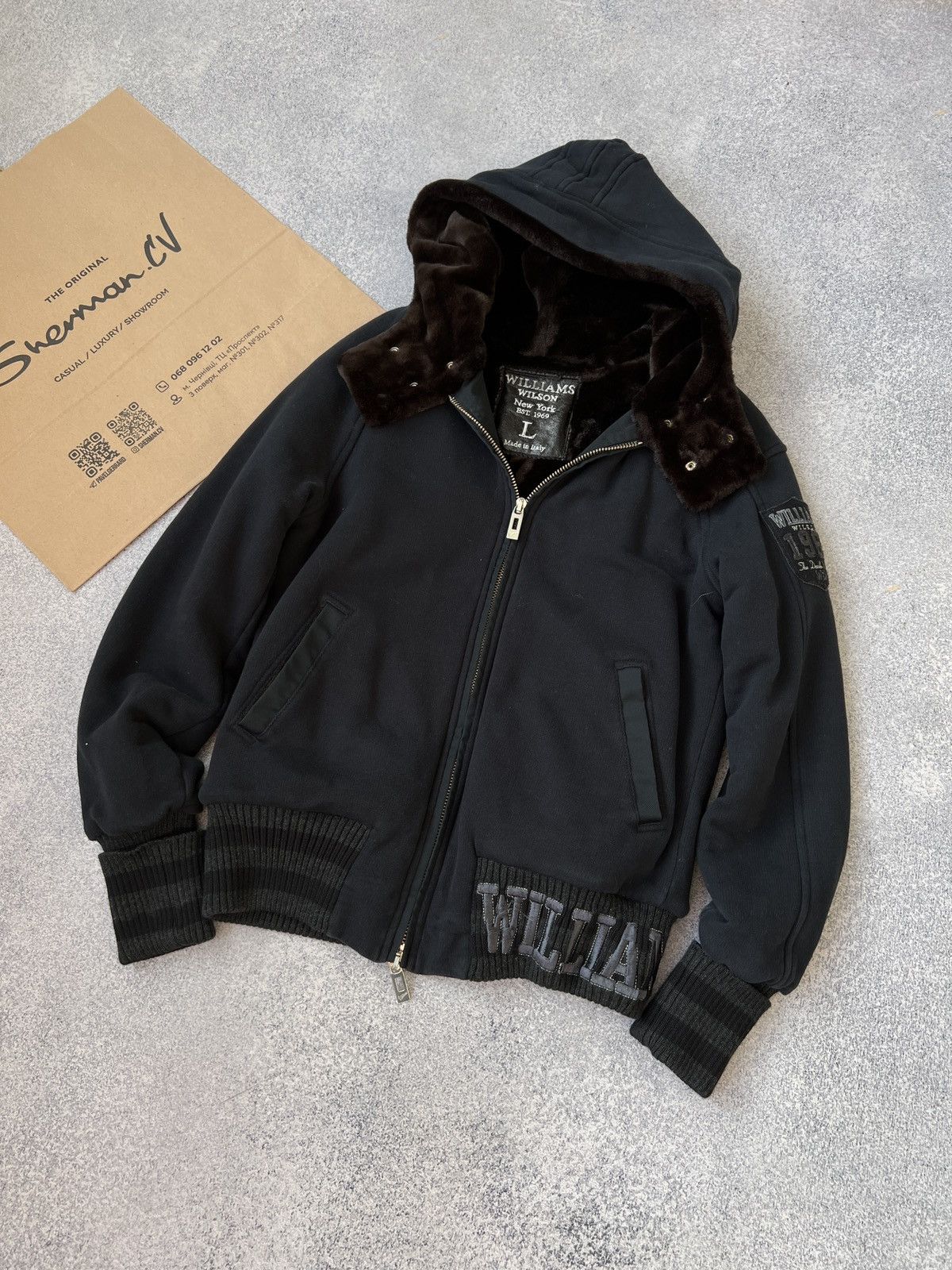 Designer × Vintage Vintage William Wilson Navy Jacket Size US L / EU 52-54 / 3 - 2 Thumbnail