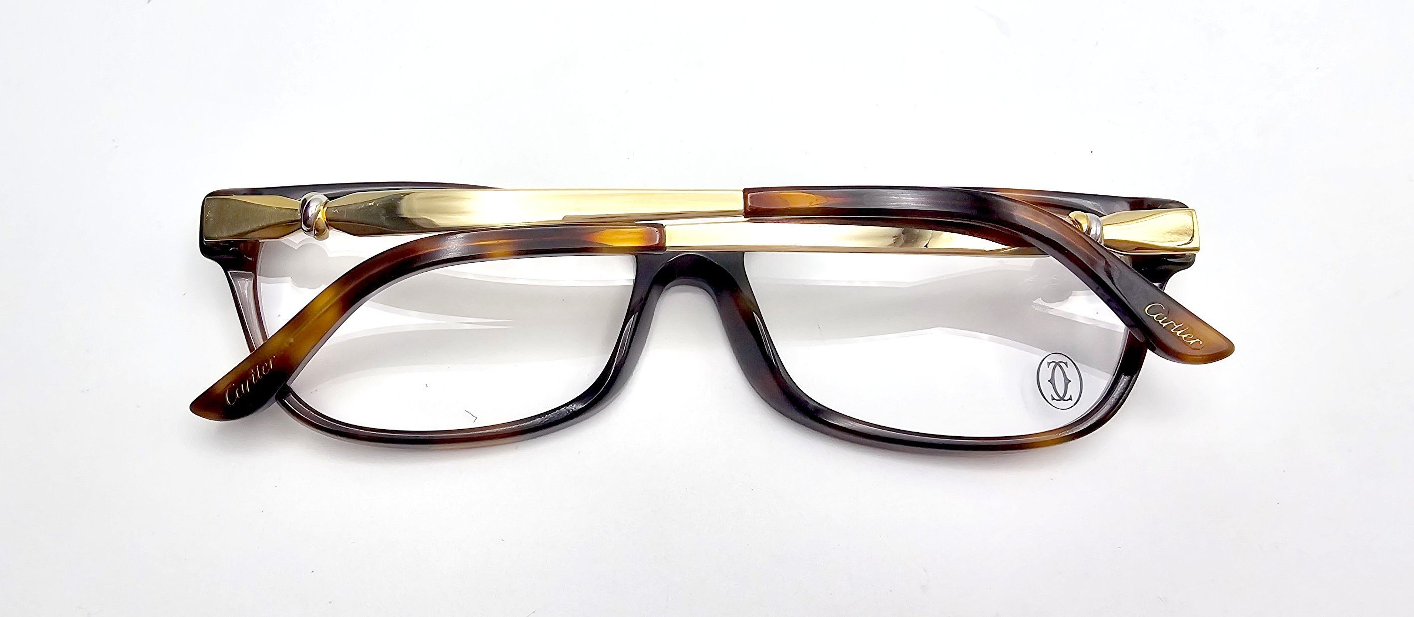 Cartier NEW Cartier Tortoise/Gold Eyeglasses EYE00129 Size ONE SIZE - 1 Thumbnail