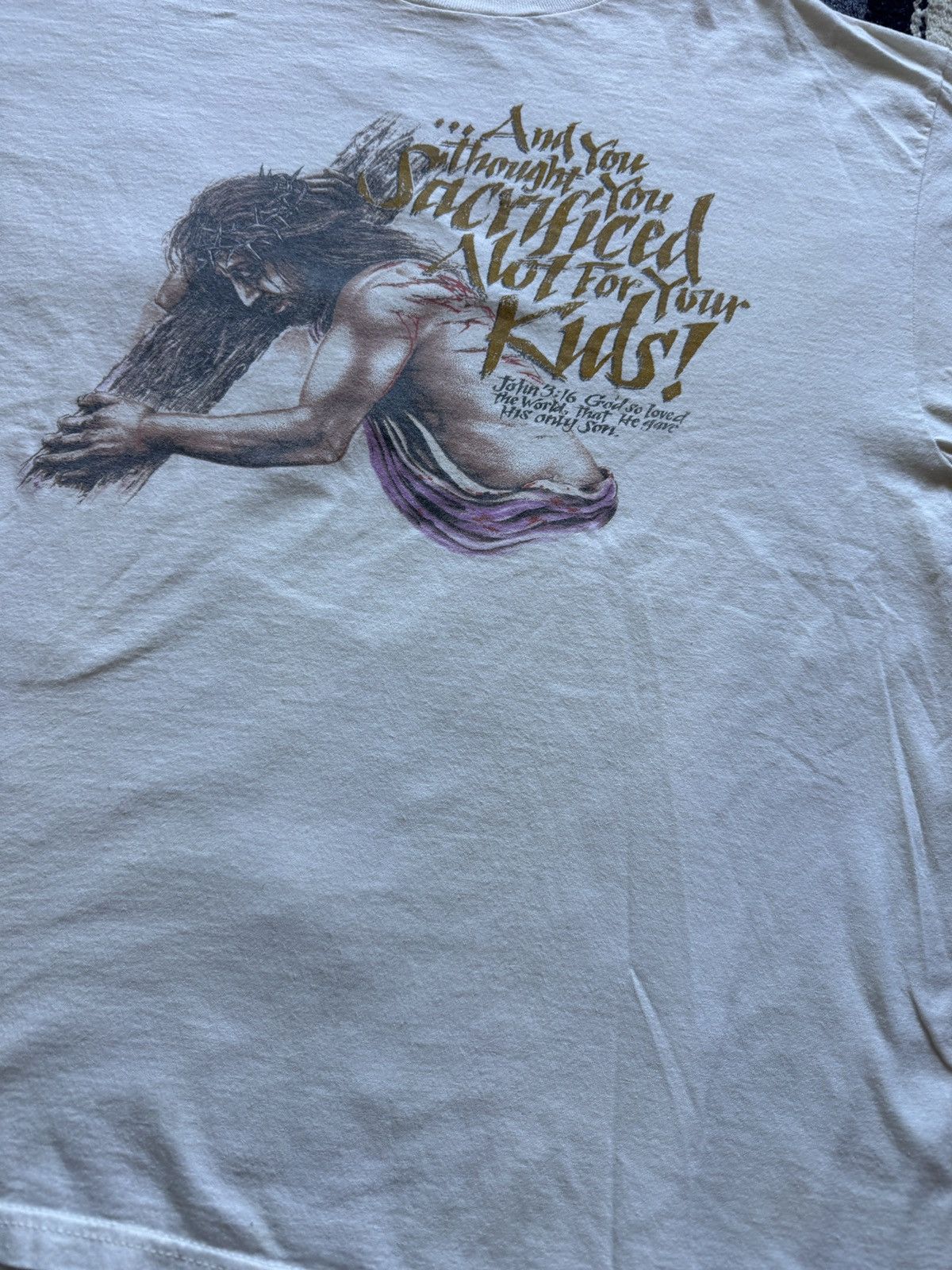 Vintage Vintage Jesus Cross John 3:16 Parody T-Shirt Delta XL Size US XL / EU 56 / 4 - 4 Thumbnail