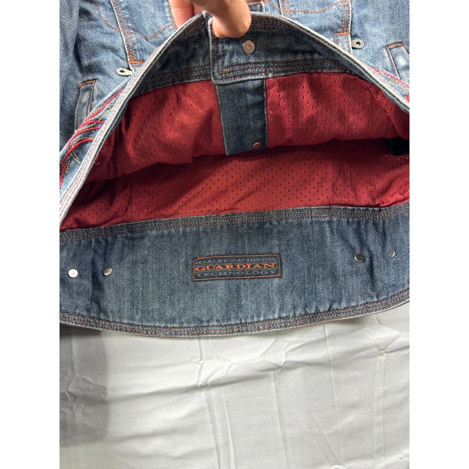 Harley Davidson Harley-Davidson Denim Jacket Womens M Jacket Regular Blue Studded Biker 90s Theme Size M / US 6-8 / IT 42-44 - 7 Thumbnail