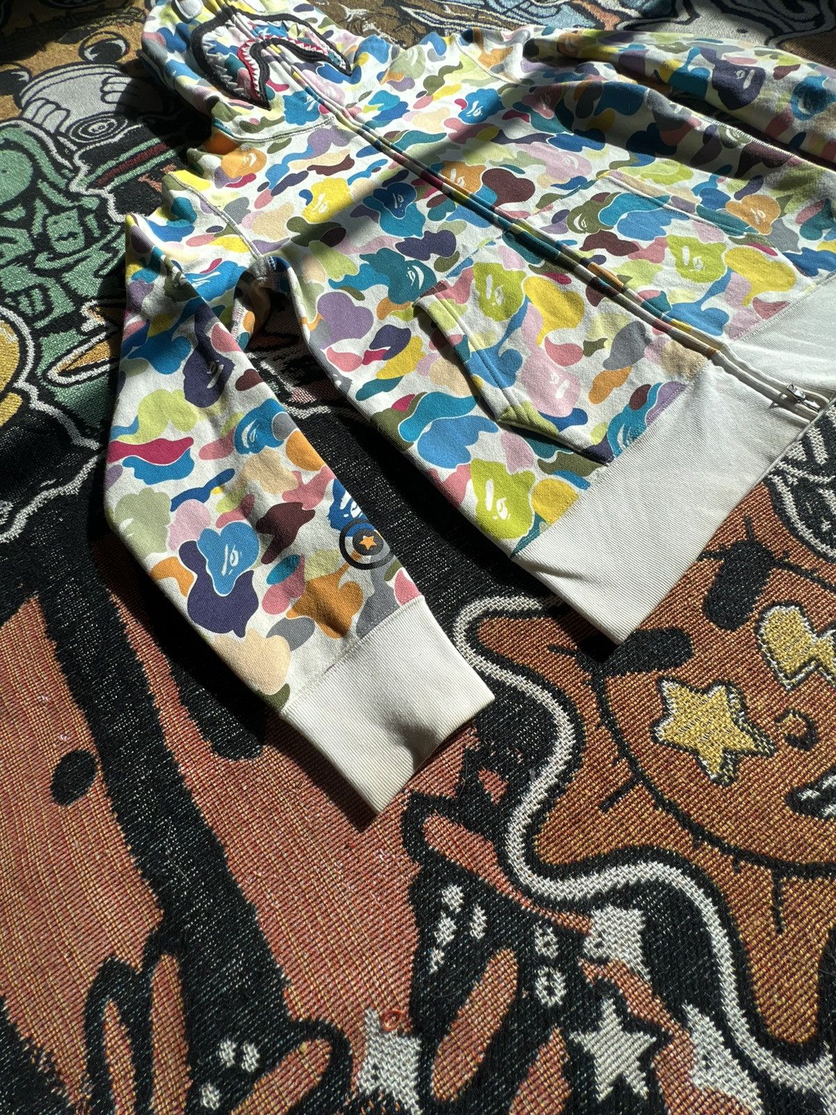 Bape Multi Camo Shark Full Zip Hoodie Size US S / EU 44-46 / 1 - 11 Thumbnail