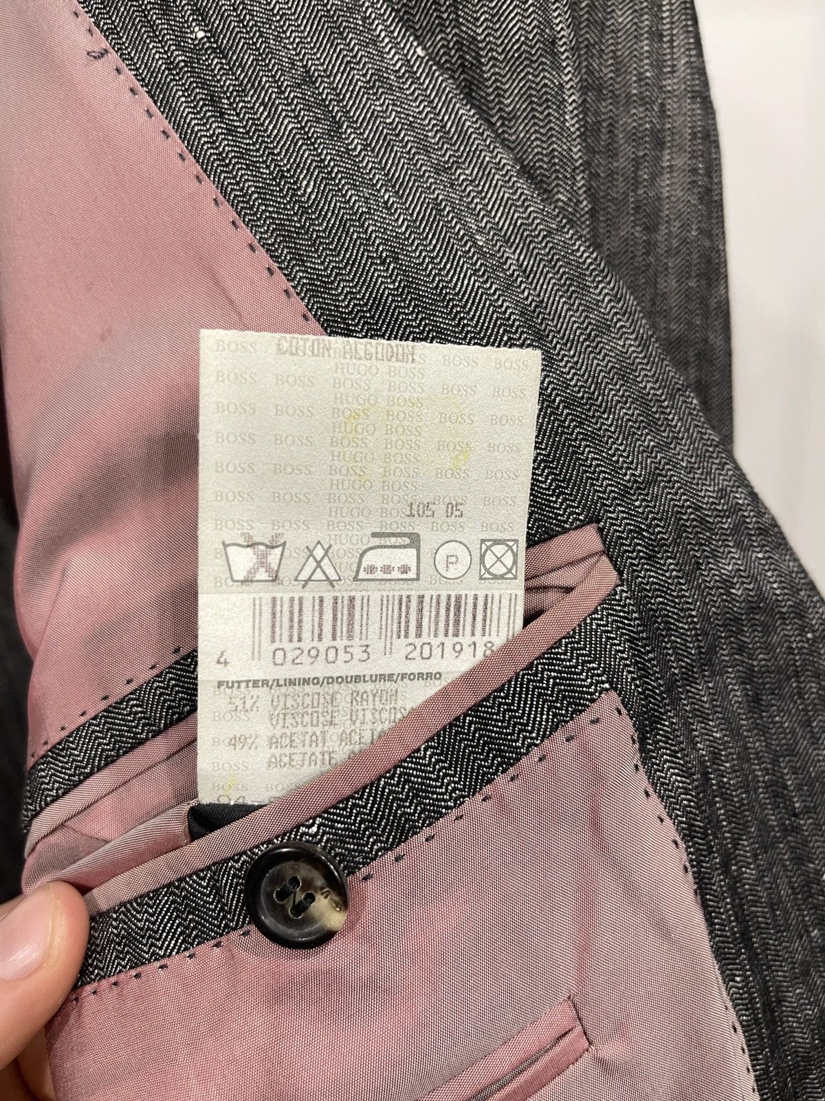 Hugo Boss HUGO BOSS "Bodega" Linen-Cotton Herringbone Blazer jacket 38 Size 38R - 8 Thumbnail