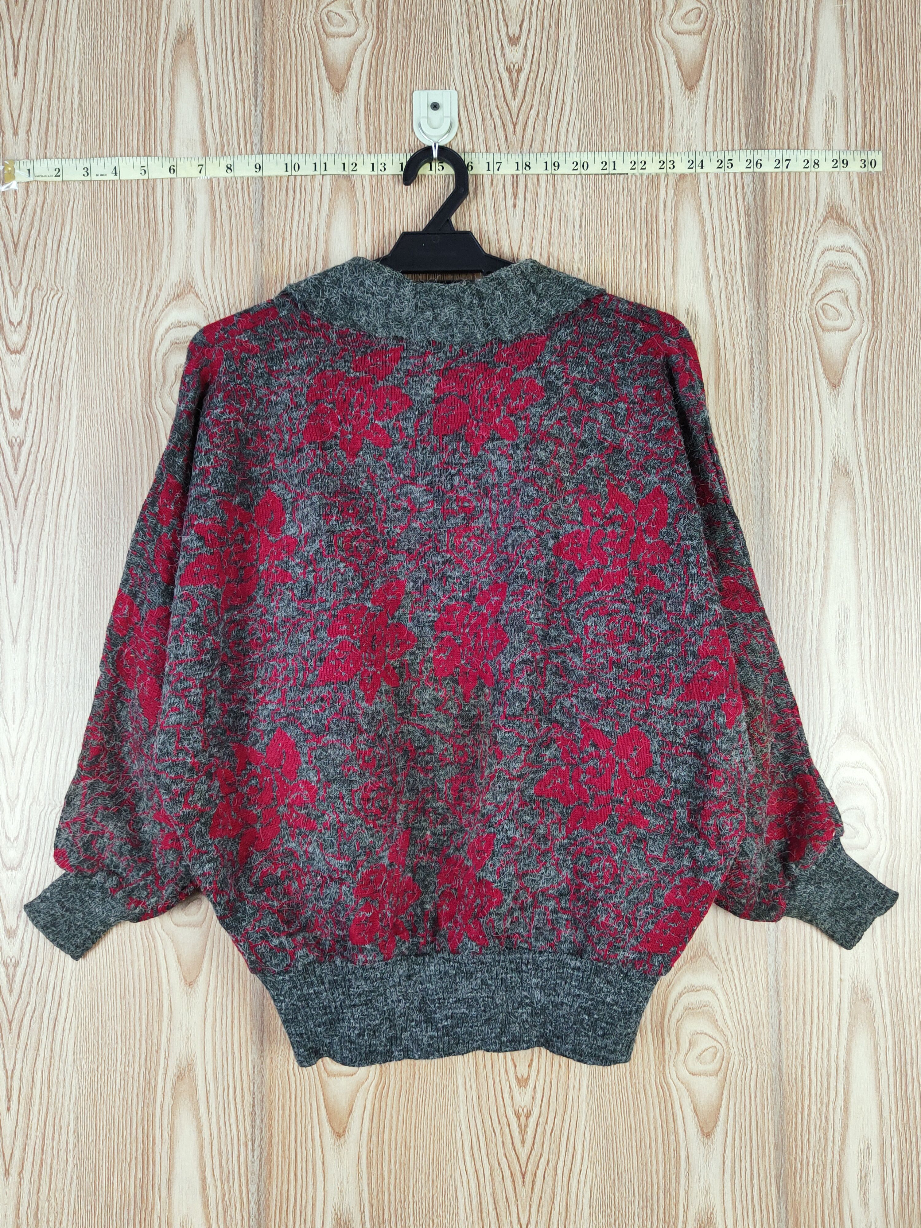 Homespun Knitwear Mai Blume Dark Gray Knitwear mohair Cardigan #W545 Size L / US 10 / IT 46 - 7 Thumbnail