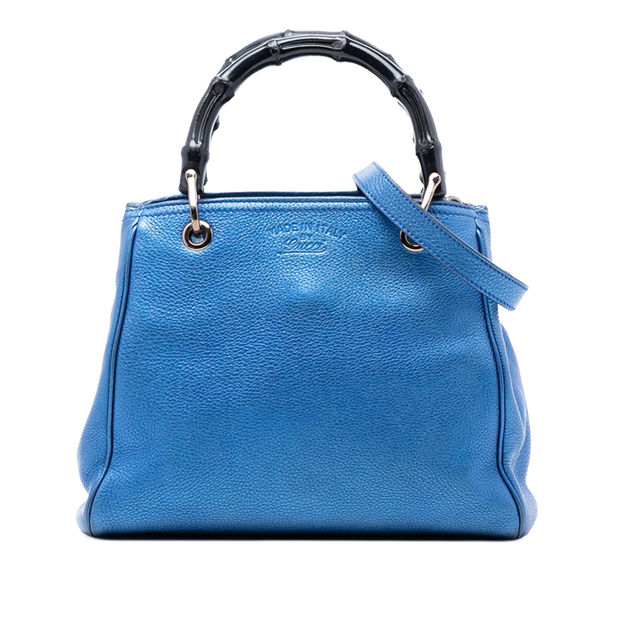 Gucci Small Metallic Calfskin Bamboo Shopper Satchel Size ONE SIZE - 1 Thumbnail