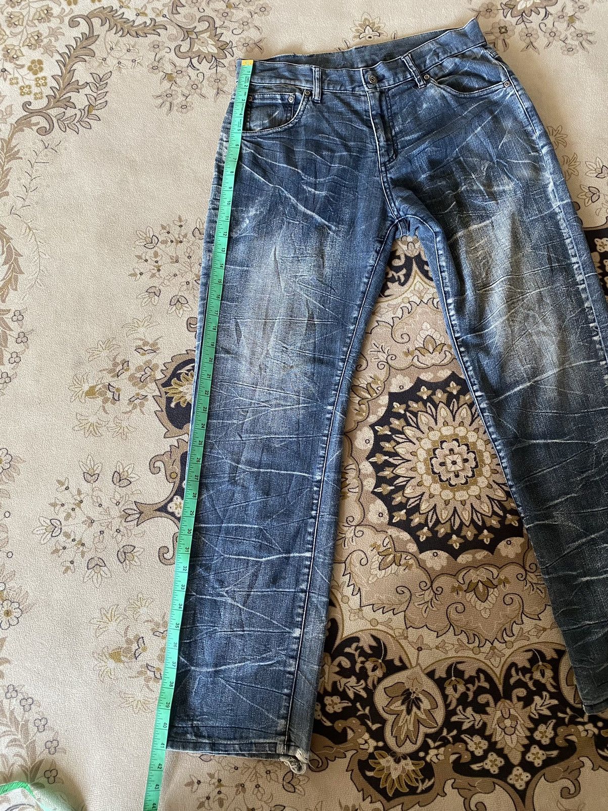 Japanese Brand Japanese Brand Lightning Style Distressed Denim Size US 32 / EU 48 - 13 Thumbnail