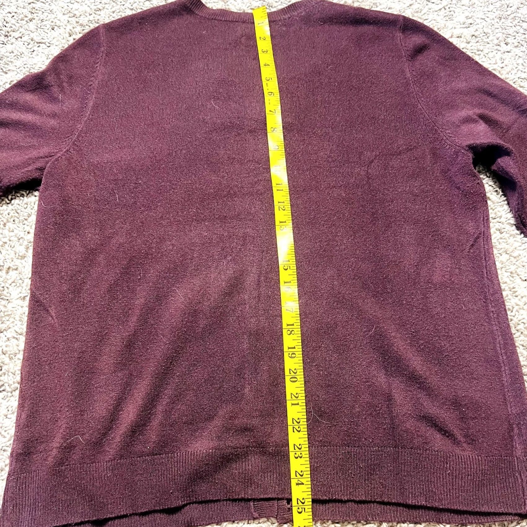 Croft & Barrow VINTAGE Croft & Barrow Long Sleeve Button Front Cardigan Sweater Outdoor Lounge Purple Size L / US 10 / IT 46 - 3 Thumbnail