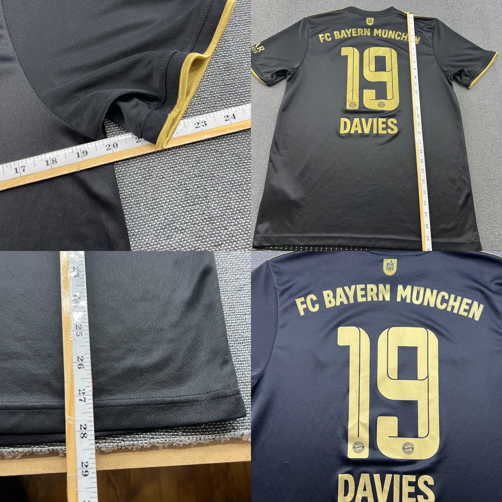 Adidas Nike Bayern Munich 2021 2022 Away Alphonso Davies #19 Jersey Football Mens Medium Shirt M Black Adidas Jersey Mens Football Size US M / EU 48-50 / 2 - 8 Thumbnail