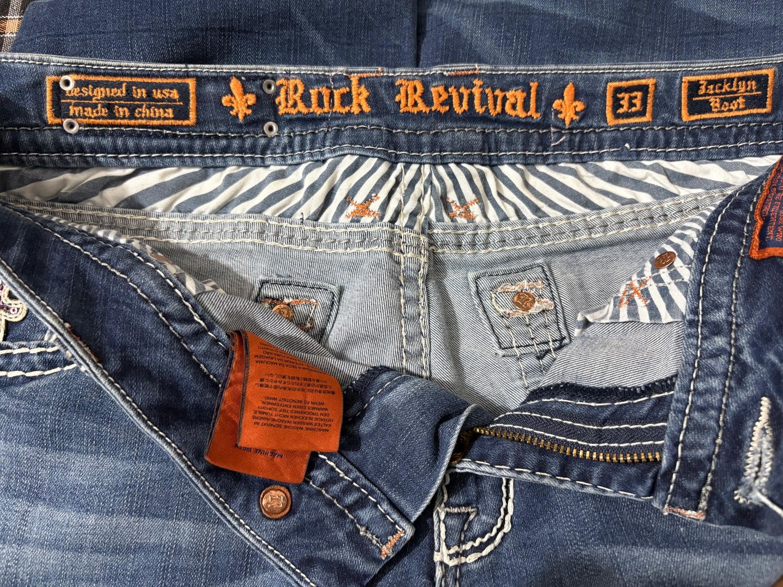 Rock Revival Rock Revival "Jacklyn Boot" Jeans - Size 33 (Fits 35-36) Size US 33 - 10 Thumbnail