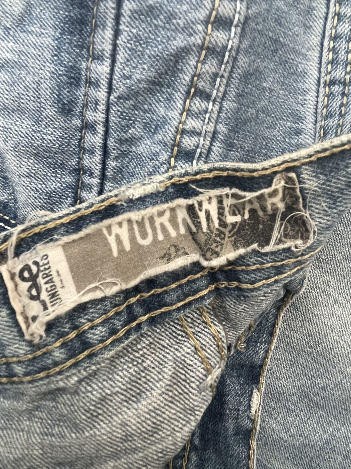 Lee Vintage Lee Dungarees Distresed Denim Size US 33 - 17 Thumbnail