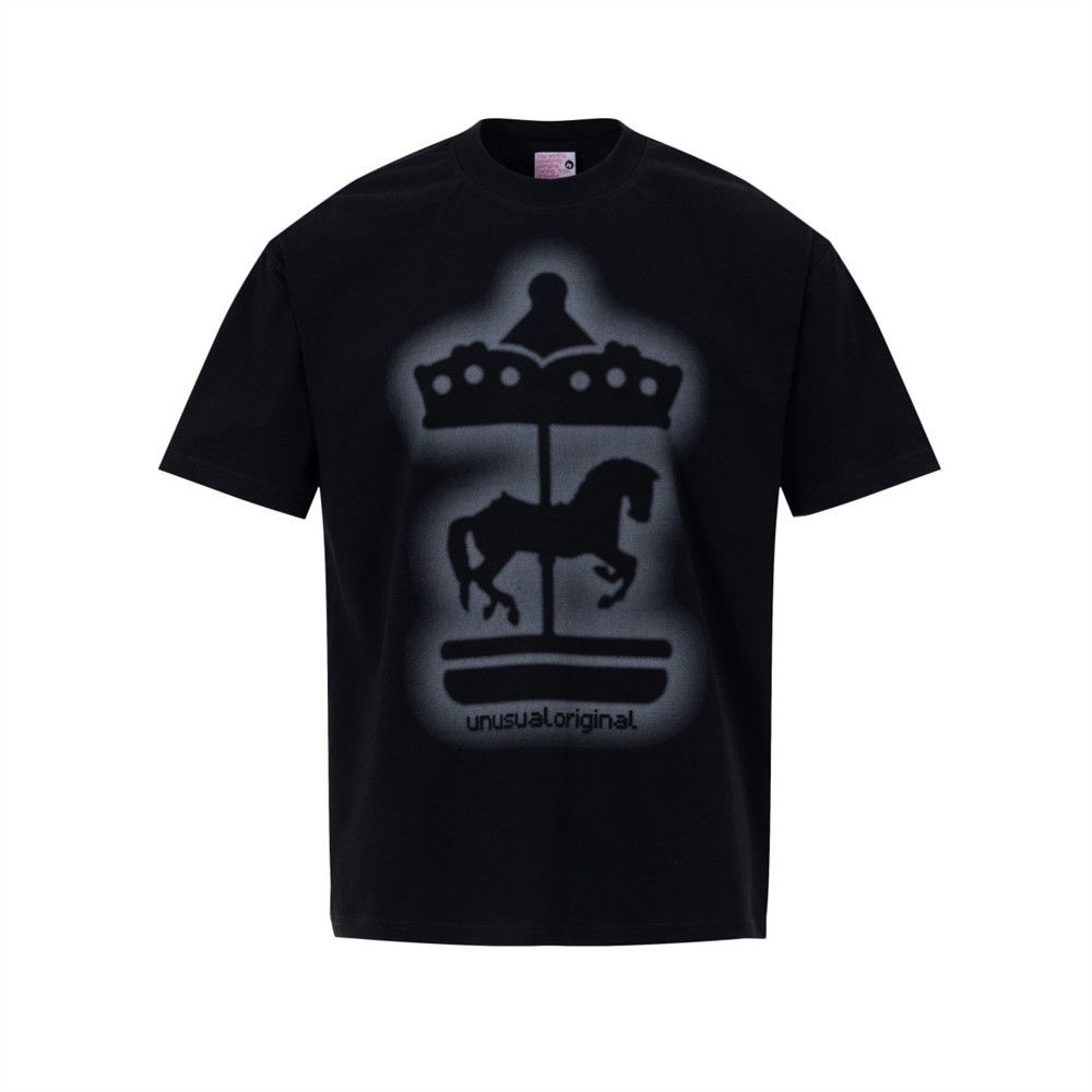 Japanese Brand Men's Retro Hip-Hop Carousel Pattern T-Shirt Size US M / EU 48-50 / 2 - 1 Thumbnail