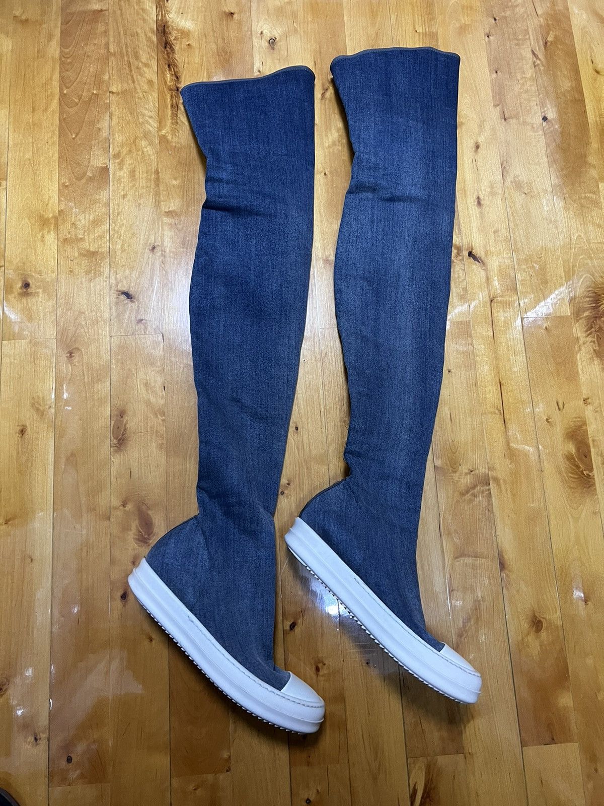 Rick Owens Drkshdw Rick owens drkshdw ramones thigh high sock sz 37.5 Size US 7.5 / IT 37.5 - 5 Thumbnail