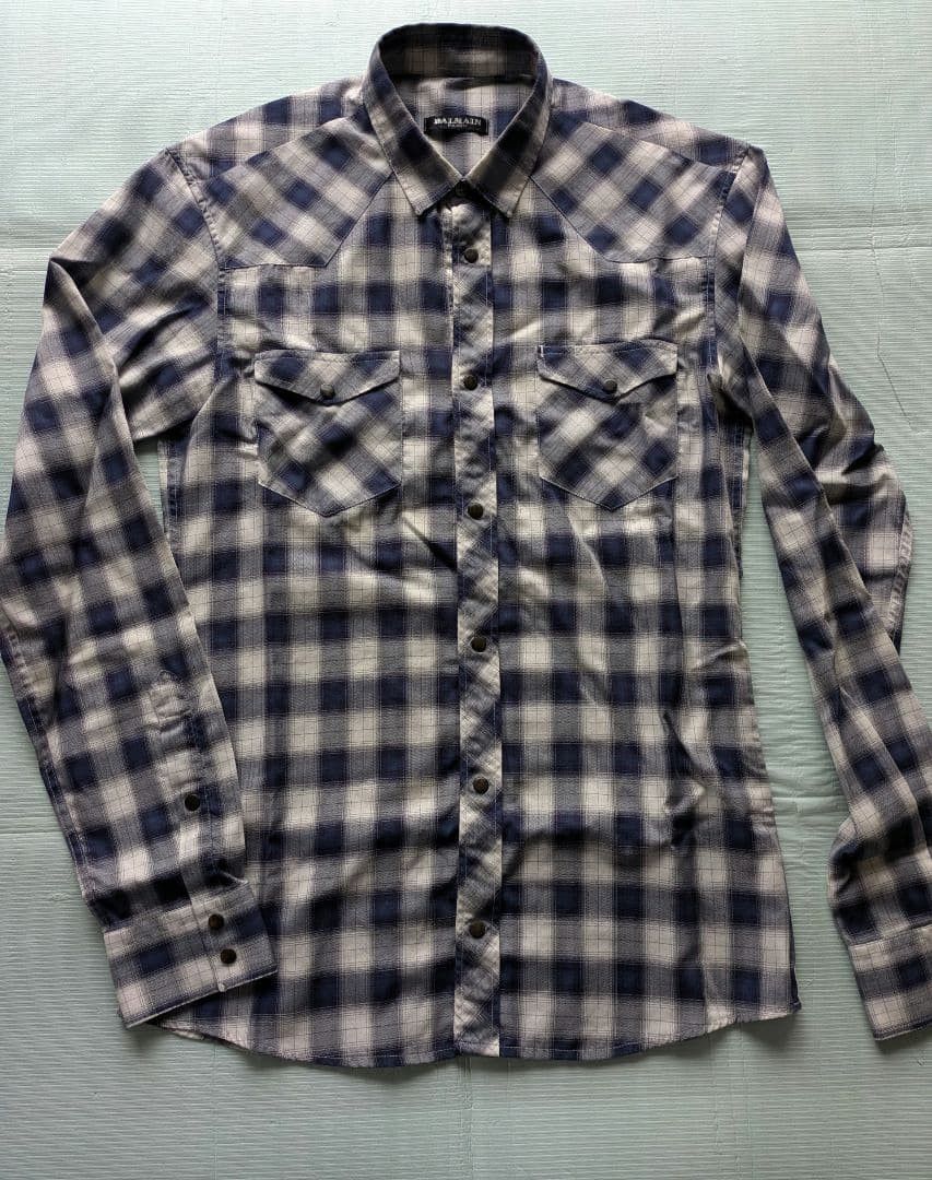 Balmain Decarnin Final Collection AW11 Destressed Flannel Size US S / EU 44-46 / 1 - 2 Thumbnail