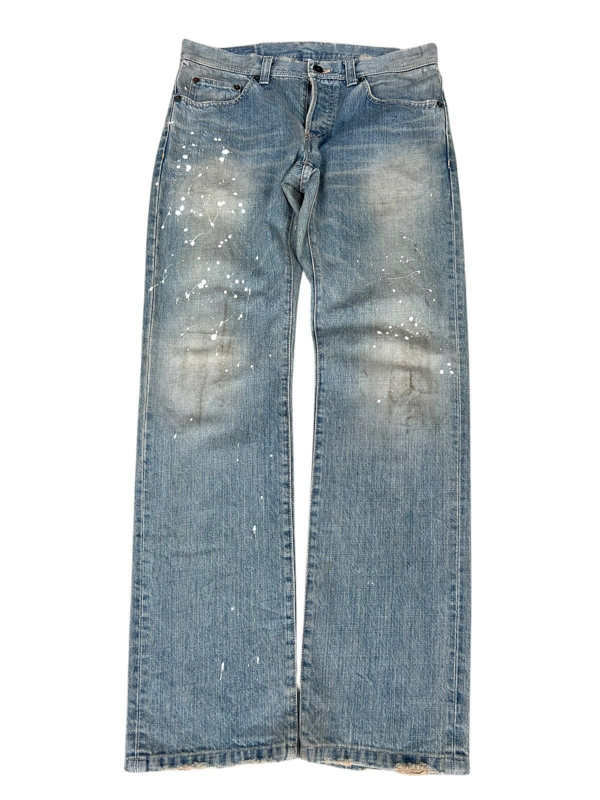 Tete Homme Vintage Tete Homme Japan Dirty Mud Denim Painter Jeans Size US 31 - 1 Thumbnail