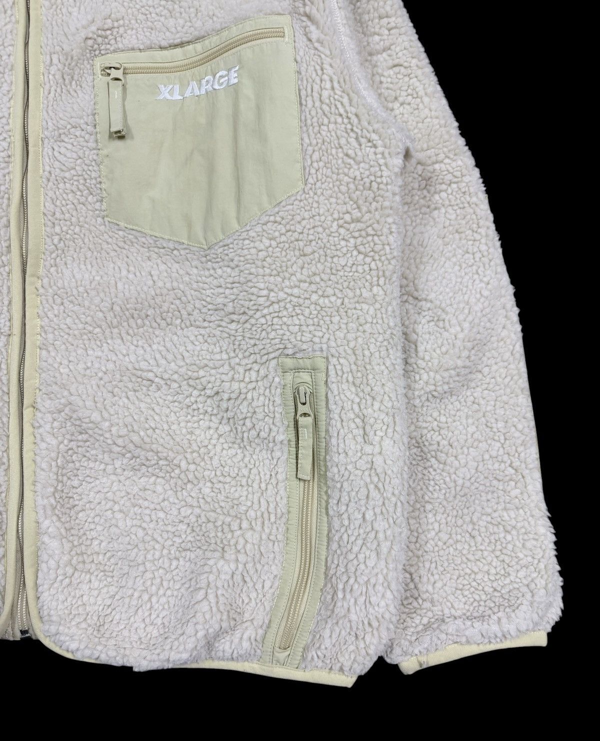 Xlarge Xlarge Deep Pile Sherpa Boa Jacket Big Logo Embossed Fleece Size US L / EU 52-54 / 3 - 9 Thumbnail