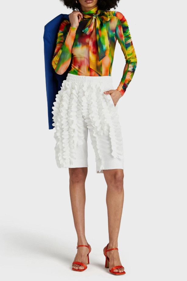 Dries Van Noten DRIES VAN NOTEN Ruffle Shorts Size 25" / US 0 / IT 36 - 2 Thumbnail