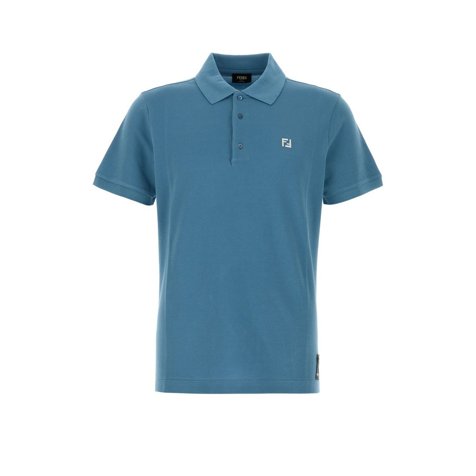FENDI Air Force Blue Piquet Polo Shirt New & Authentic (Men'