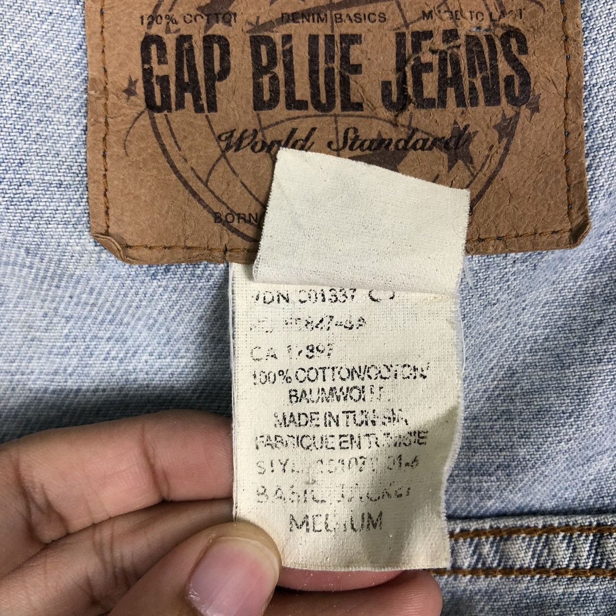 Japanese Brand 🔥90’s Trucker Denim Jacket Biker Gap Blue Jeans Japan Size US M / EU 48-50 / 2 - 14 Thumbnail
