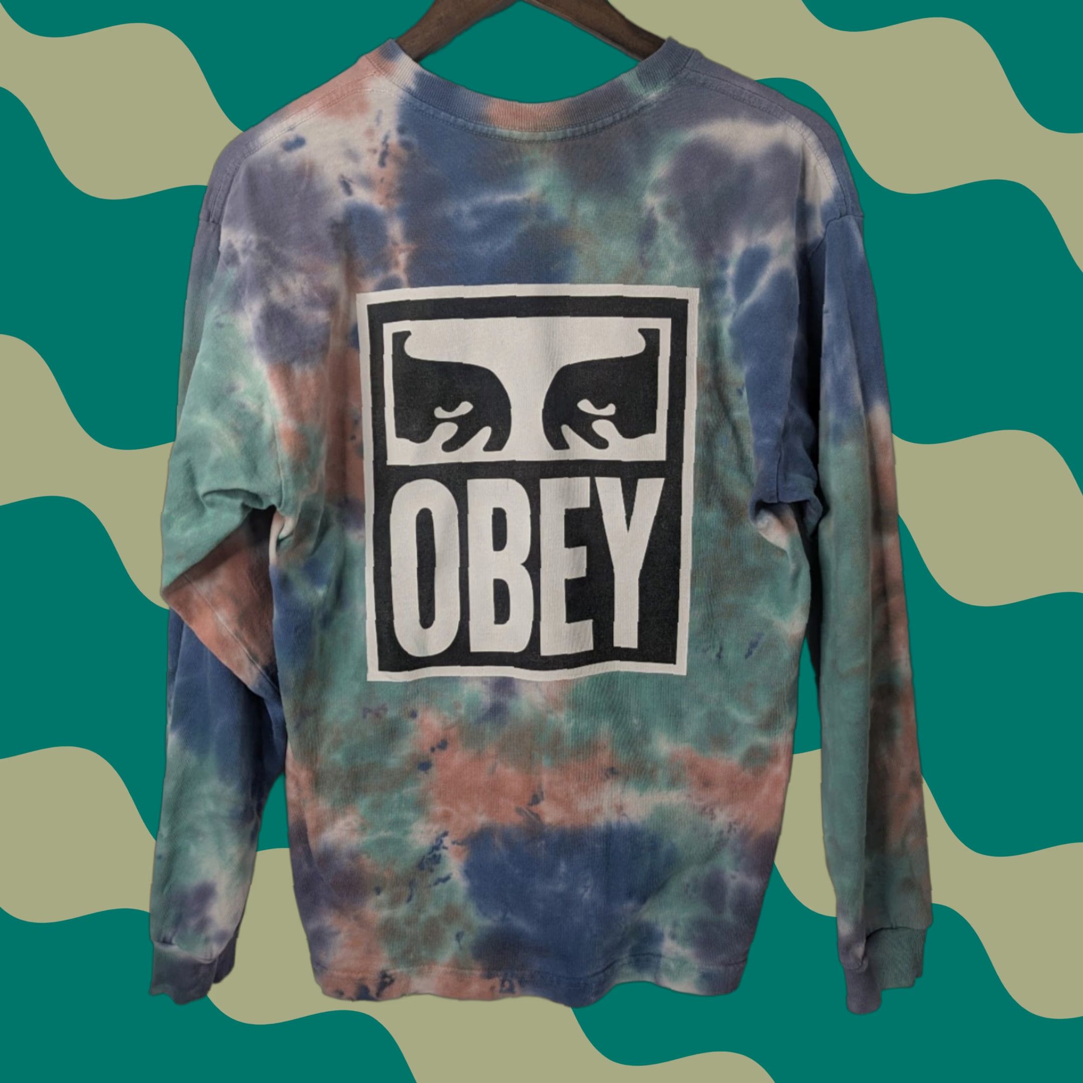 Obey OBEY Tie Dye Long Sleeve T-Shirt Logo Skate Pastel Double Sided Size S Men Casual Printer Multicolor Graphic Print Crew Neck V2K Size US S / EU 44-46 / 1 - 1 Thumbnail