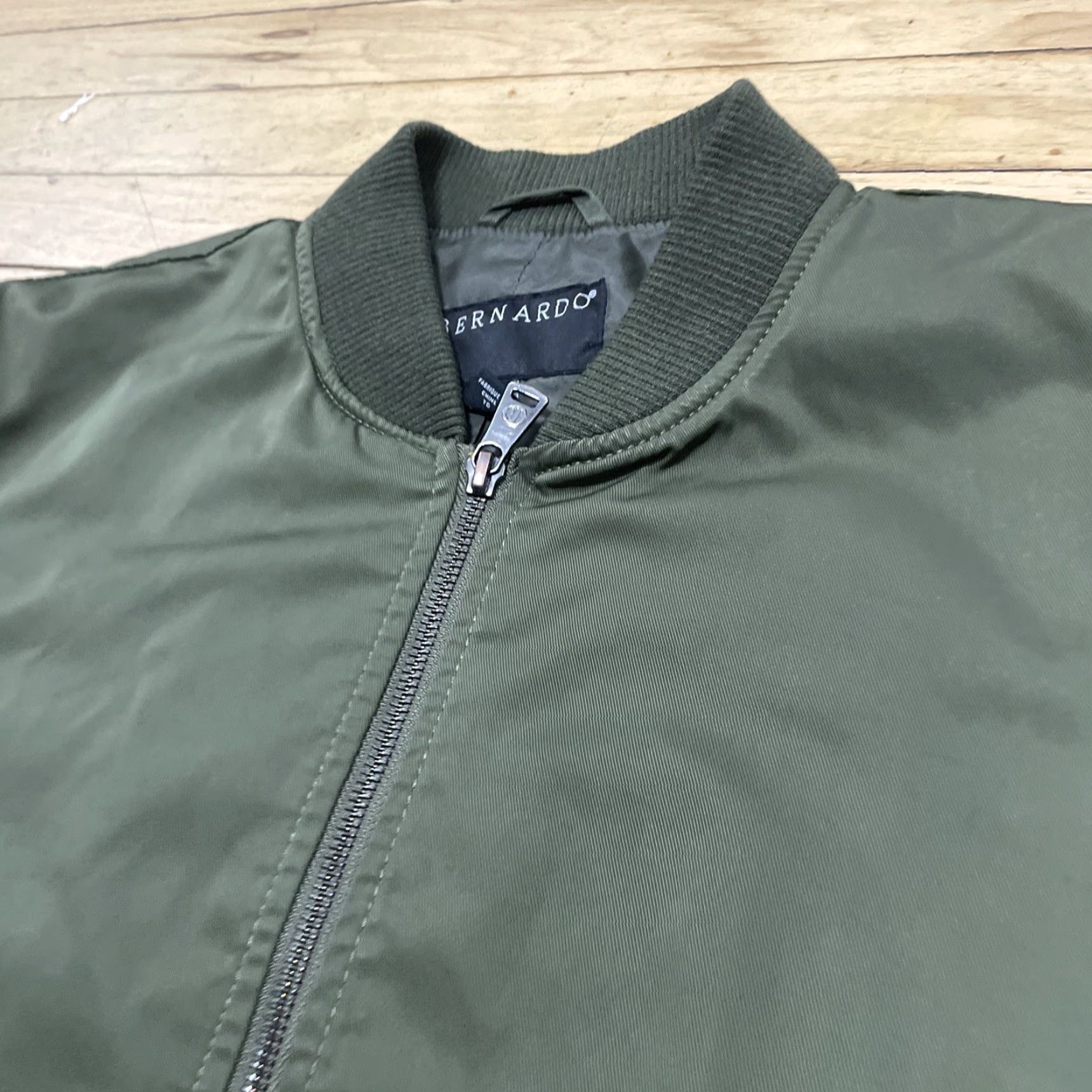 Vintage Bernardo Jacket Men XL Green Lined Zip Bomber Military Mock Streetwear Capsule Jacket Size US XL / EU 56 / 4 - 6 Thumbnail