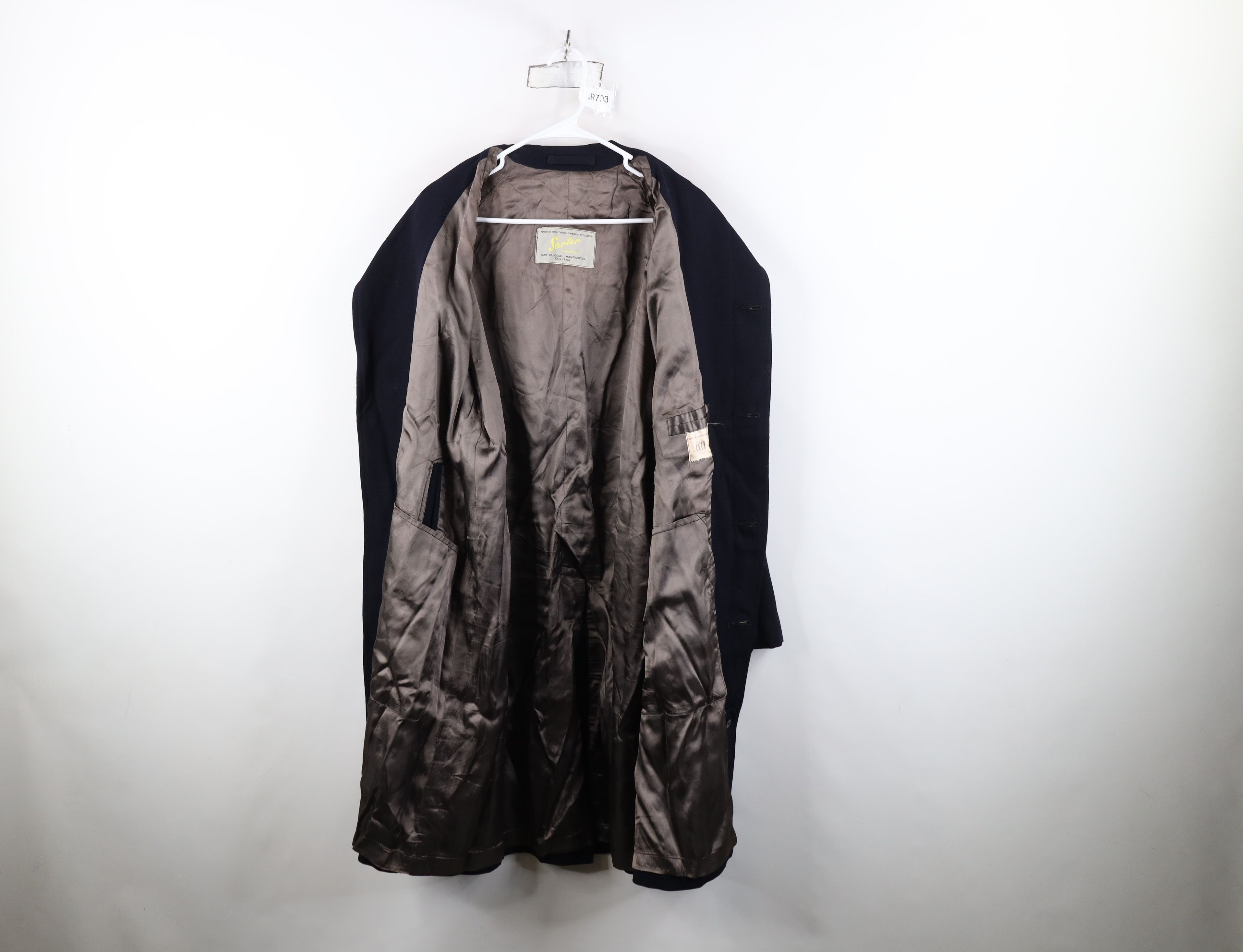 Vintage Vintage 70s Streetwear Collared Overcoat Jacket Blue Size US XL / EU 56 / 4 - 9 Thumbnail
