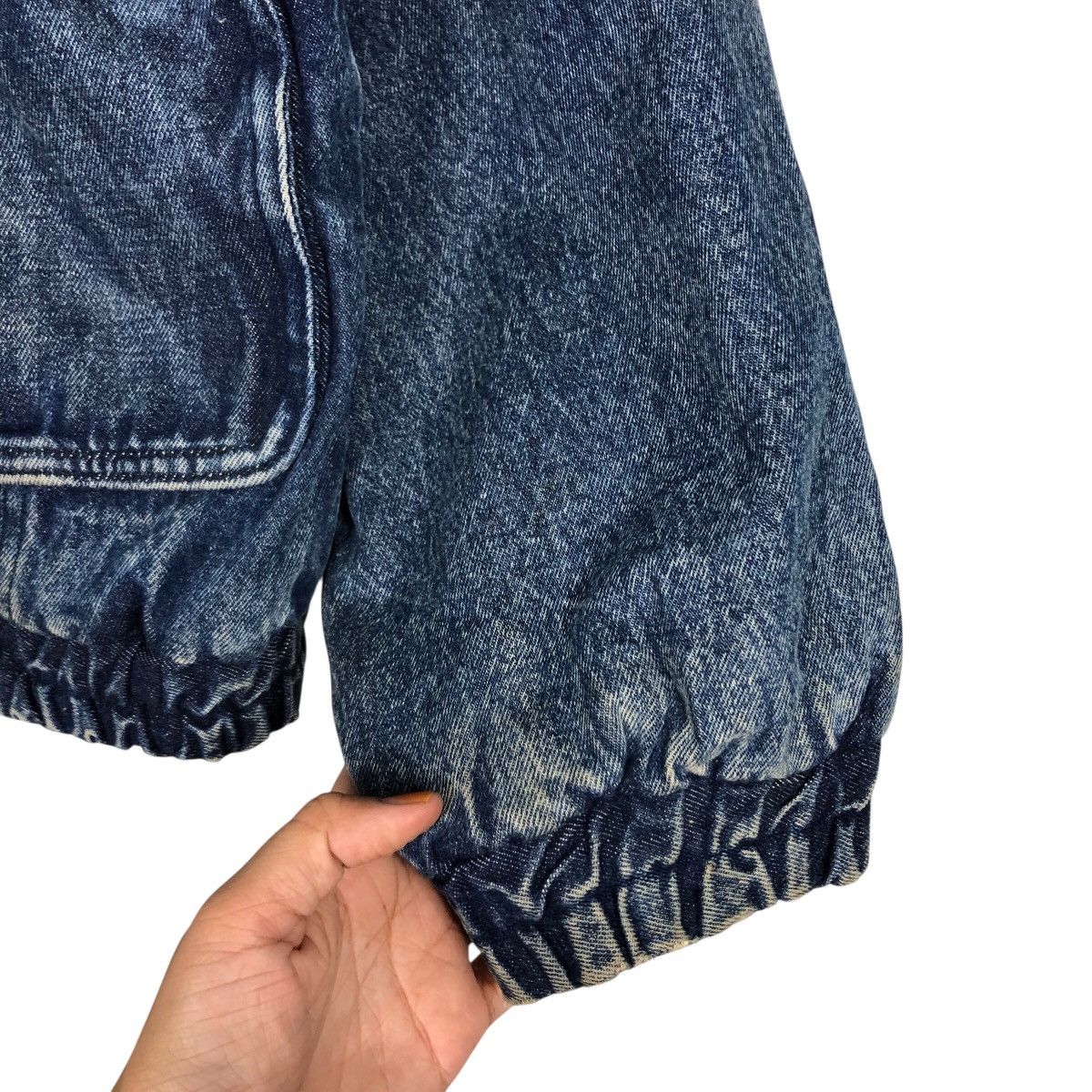 Japanese Brand 📌Vintage Bomber Denim Jacket Unbranded Blanket Issey Miyake Size US M / EU 48-50 / 2 - 16 Thumbnail