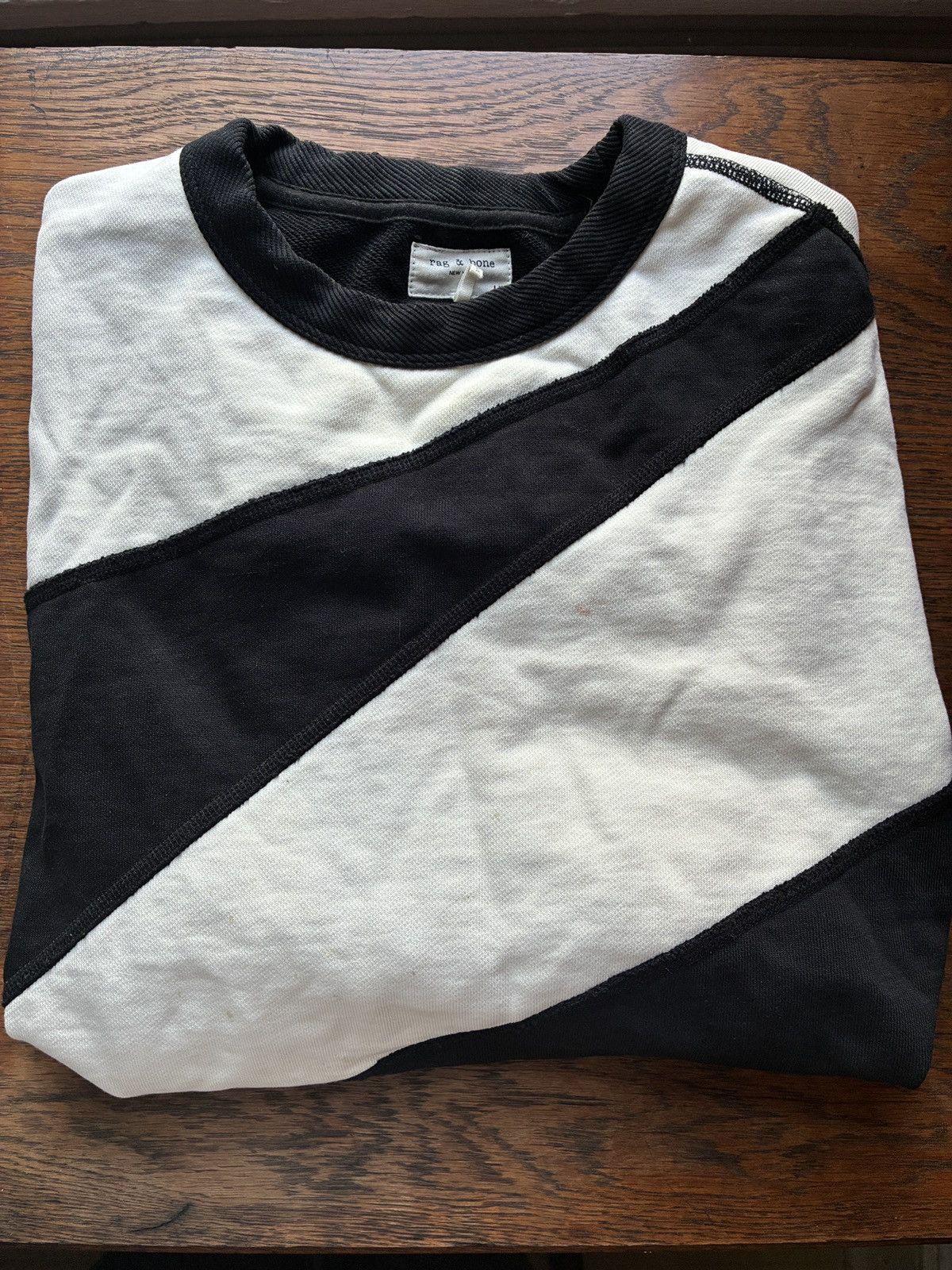 Rag & Bone Patchwork black-and-white logo sweatshirt Size US XL / EU 56 / 4 - 3 Thumbnail