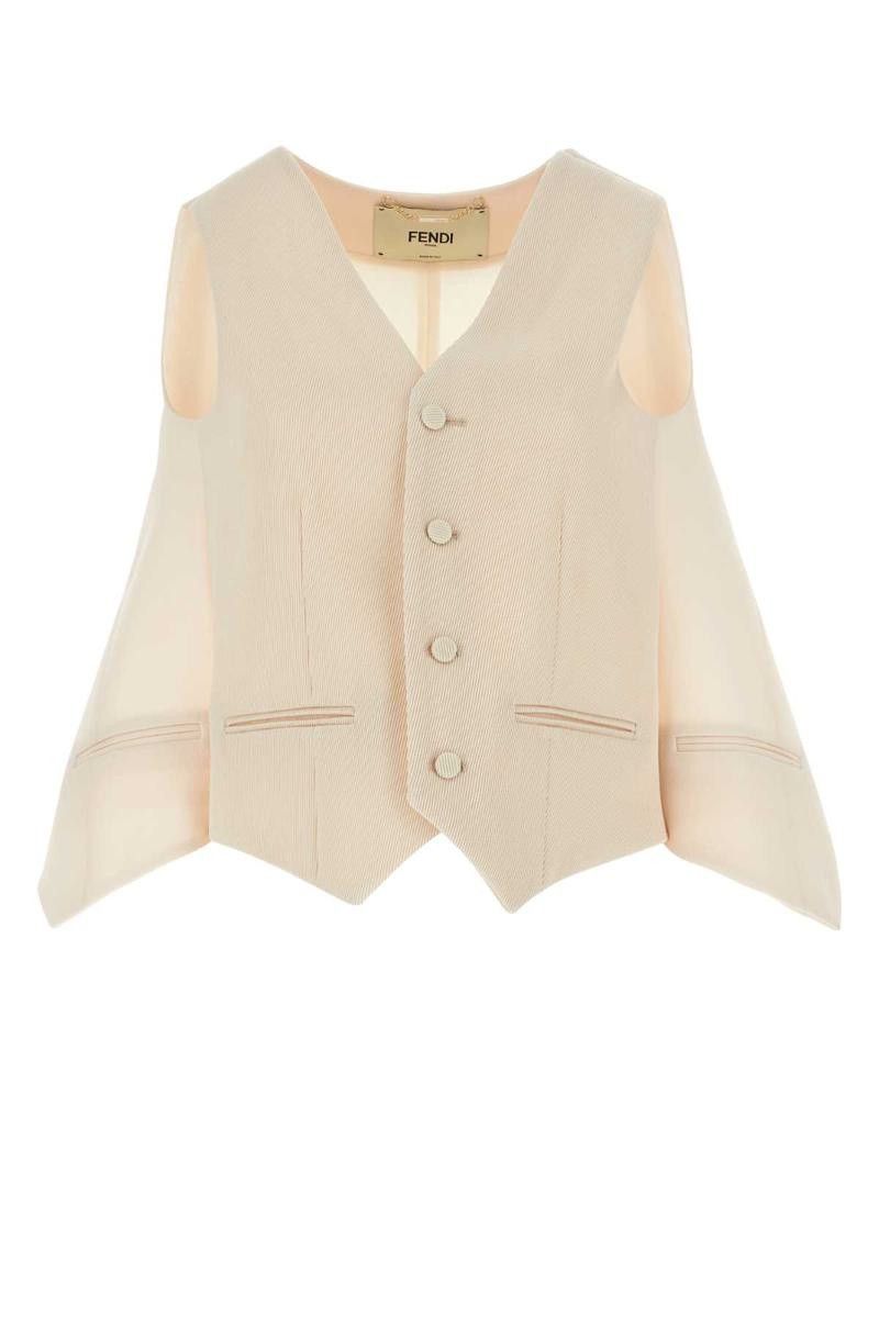 o1w1db10325 FT5984 Vest in Cream