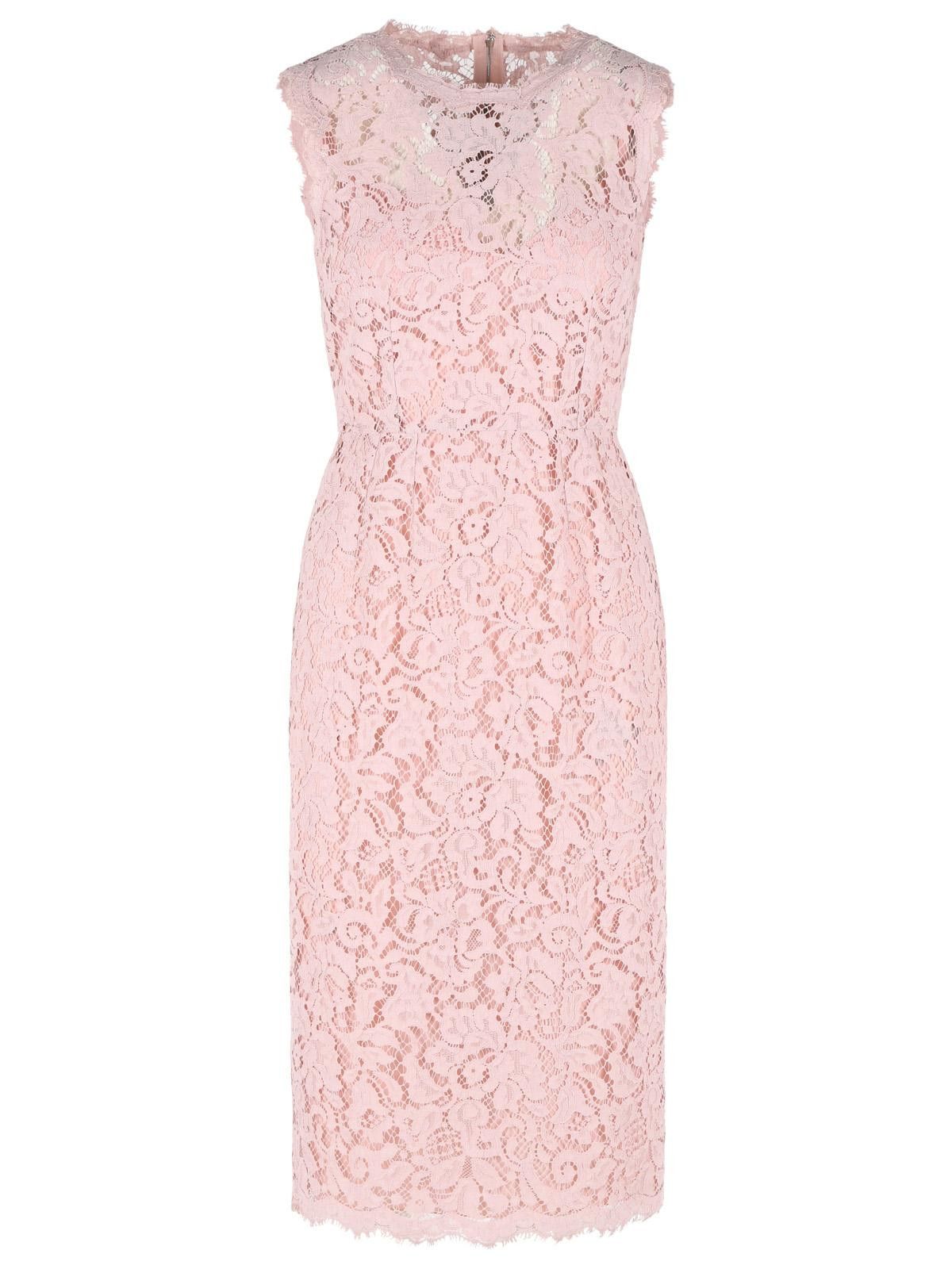 Dolce & Gabbana DOLCE & GABBANA Pink Cotton Blend Dress Size M / US 6-8 / IT 42-44 - 1 Thumbnail
