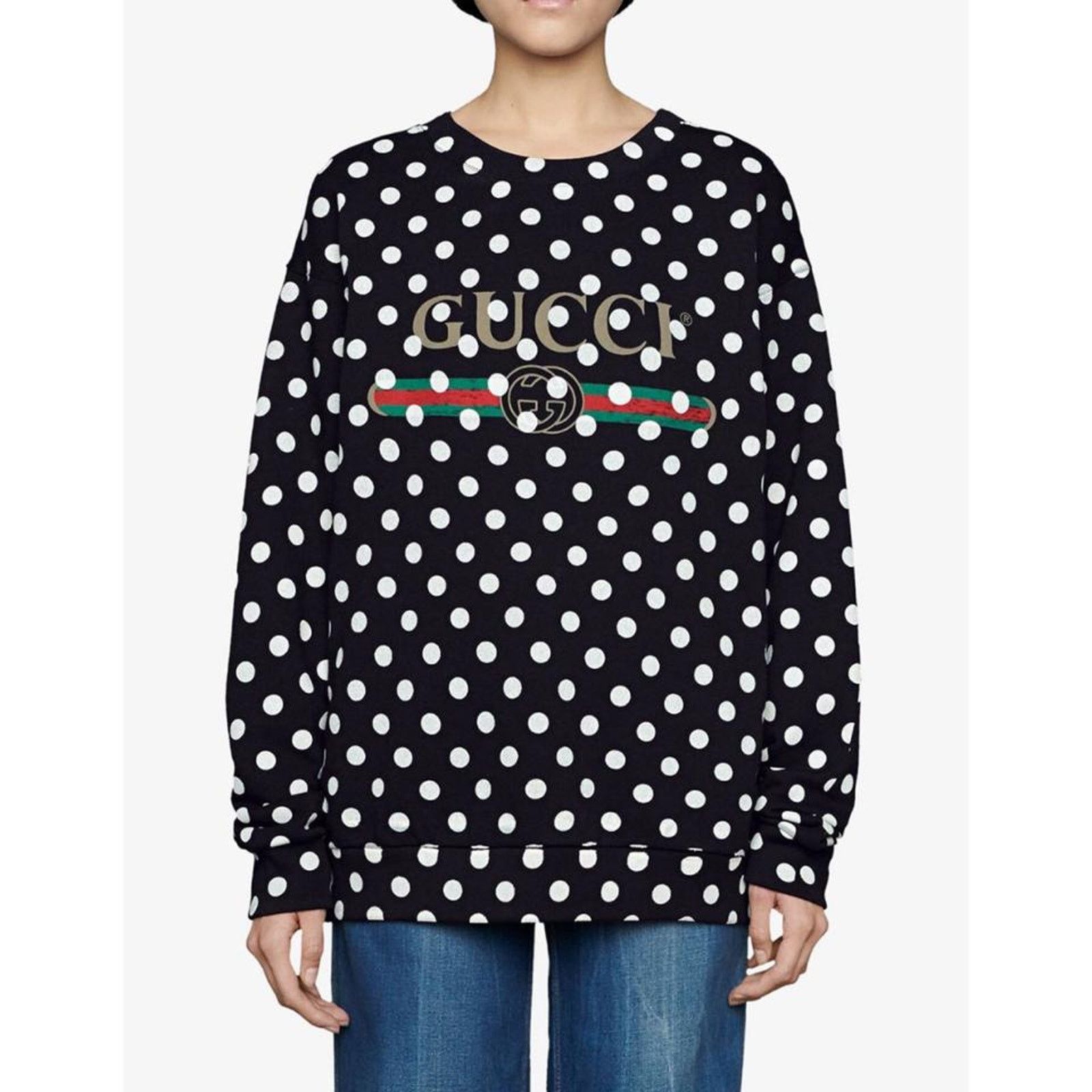 Gucci GUCCI logo printed polka dot sweatshirt Size M / US 6-8 / IT 42-44 - 2 Thumbnail