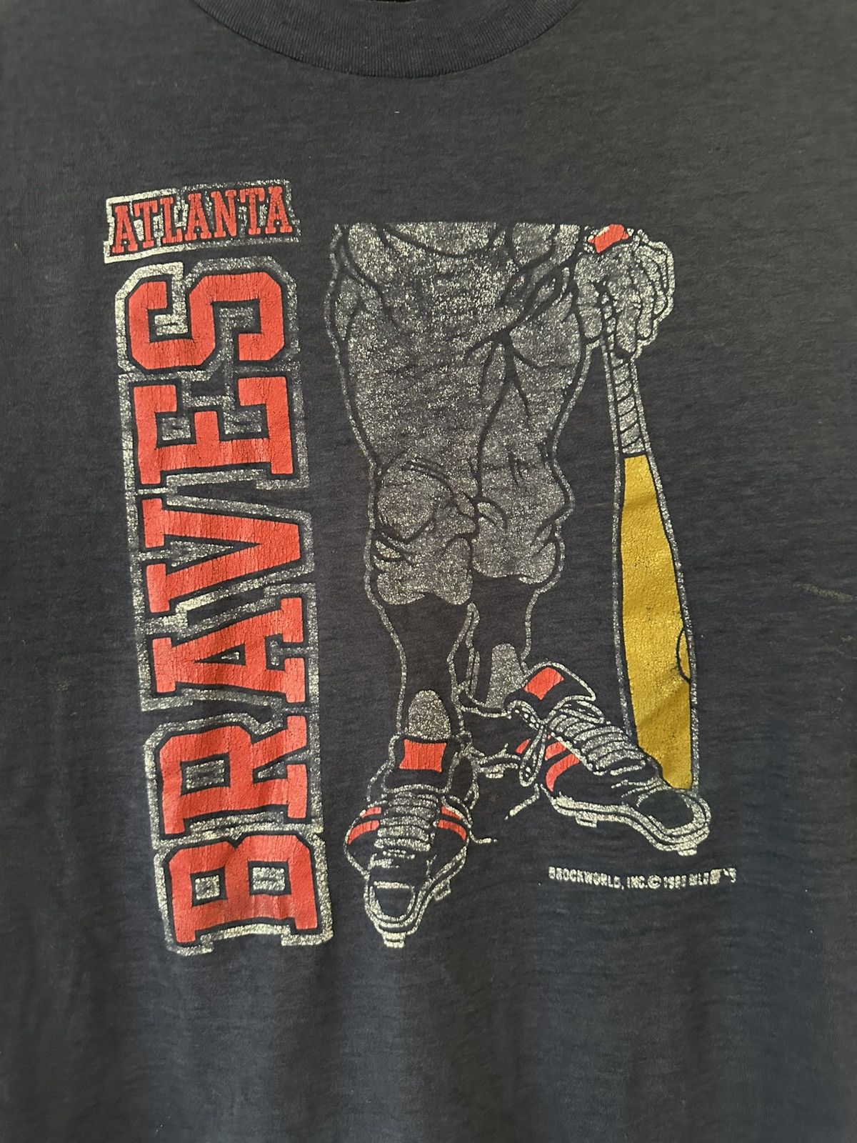 MLB × Vintage Atlanta Braves MLB Vintage 80's Rare Tee Shirt Made in USA Size US XL / EU 56 / 4 - 5 Thumbnail