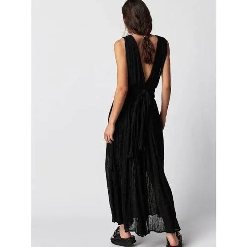 Free People New Jen's Pirate Booty Prism Maxi Dress $209 X-SMALL Black Size XS / US 0-2 / IT 36-38 - 4 Thumbnail