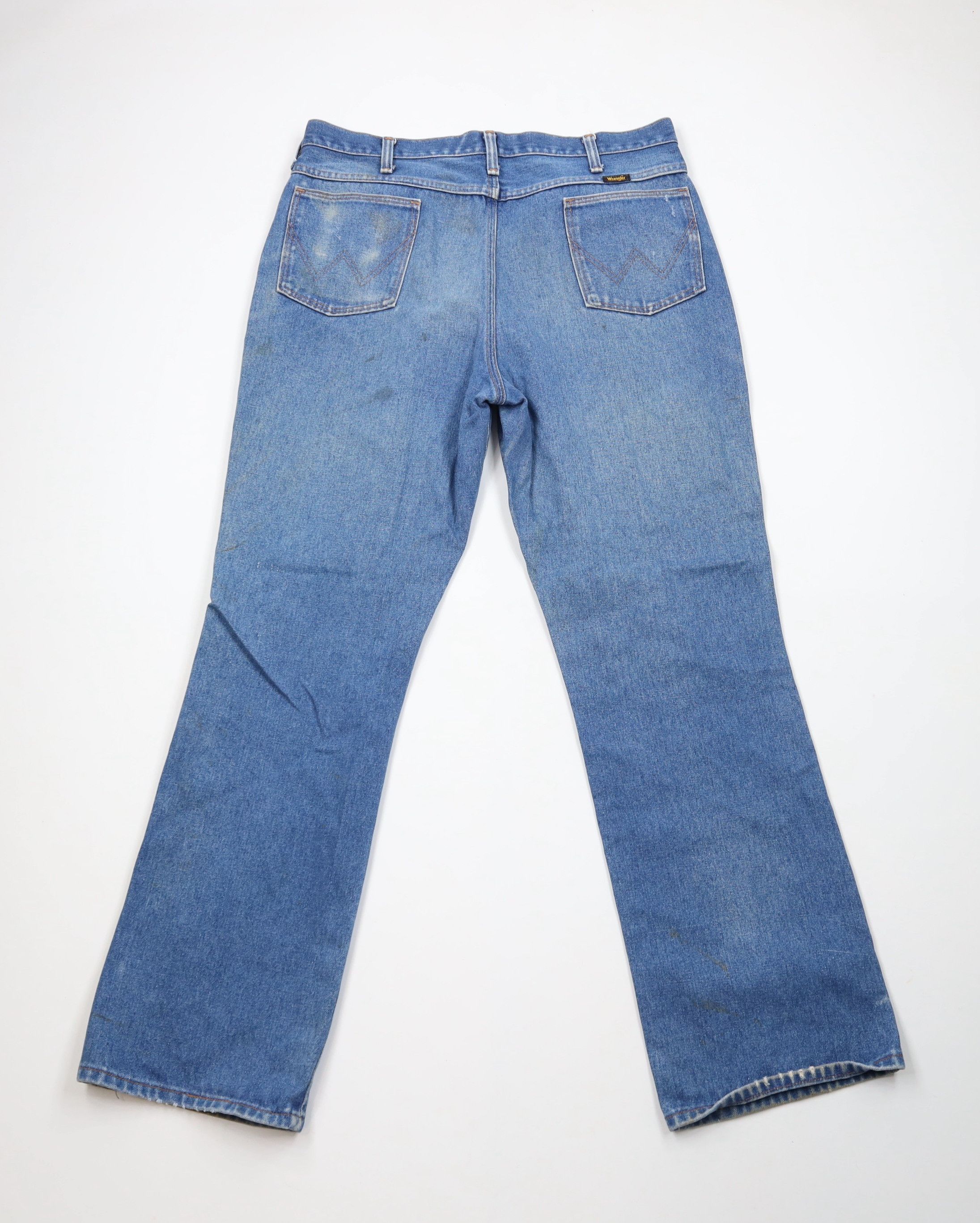 Vintage × Wrangler Vintage 90s Wrangler Wide Leg Denim Jeans Blue Cotton USA Size US 36 / EU 52 - 11 Thumbnail