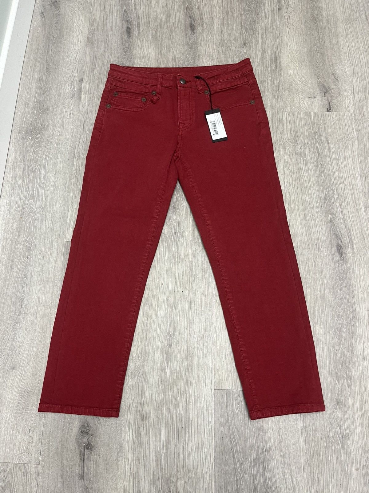 R13 R13 Boy Straight Vivid Red Stretch. Size 27 Size 27" / US 4 / IT 40 - 5 Thumbnail
