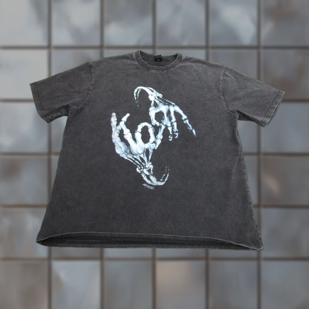 Vintage NEVSTUDIO Korn Shirt XL Black Graphic Tee Rock Skeleton Hands Mens Size US XL / EU 56 / 4 - 1 Thumbnail