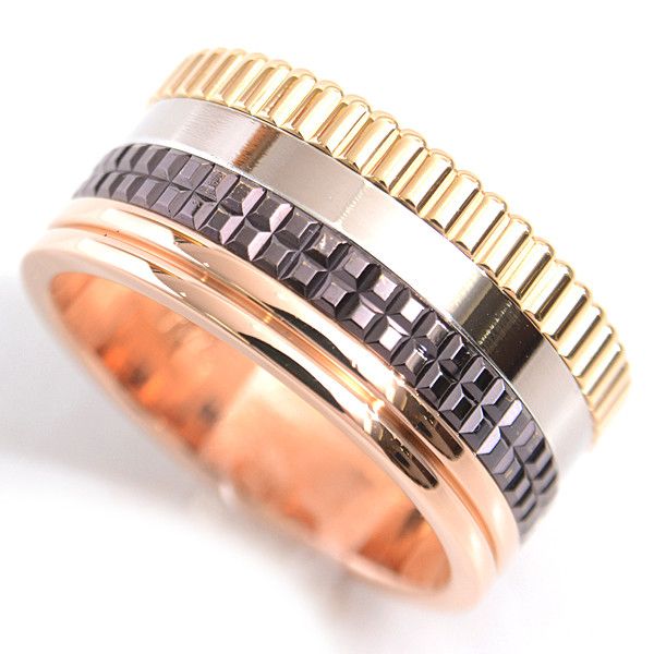 Bvlgari Bvlgari Boucheron Quatre Classic Large Ring 750YG×WG×PG 64 Metal Ring 70164 in Great Condition Size ONE SIZE - 1 Thumbnail