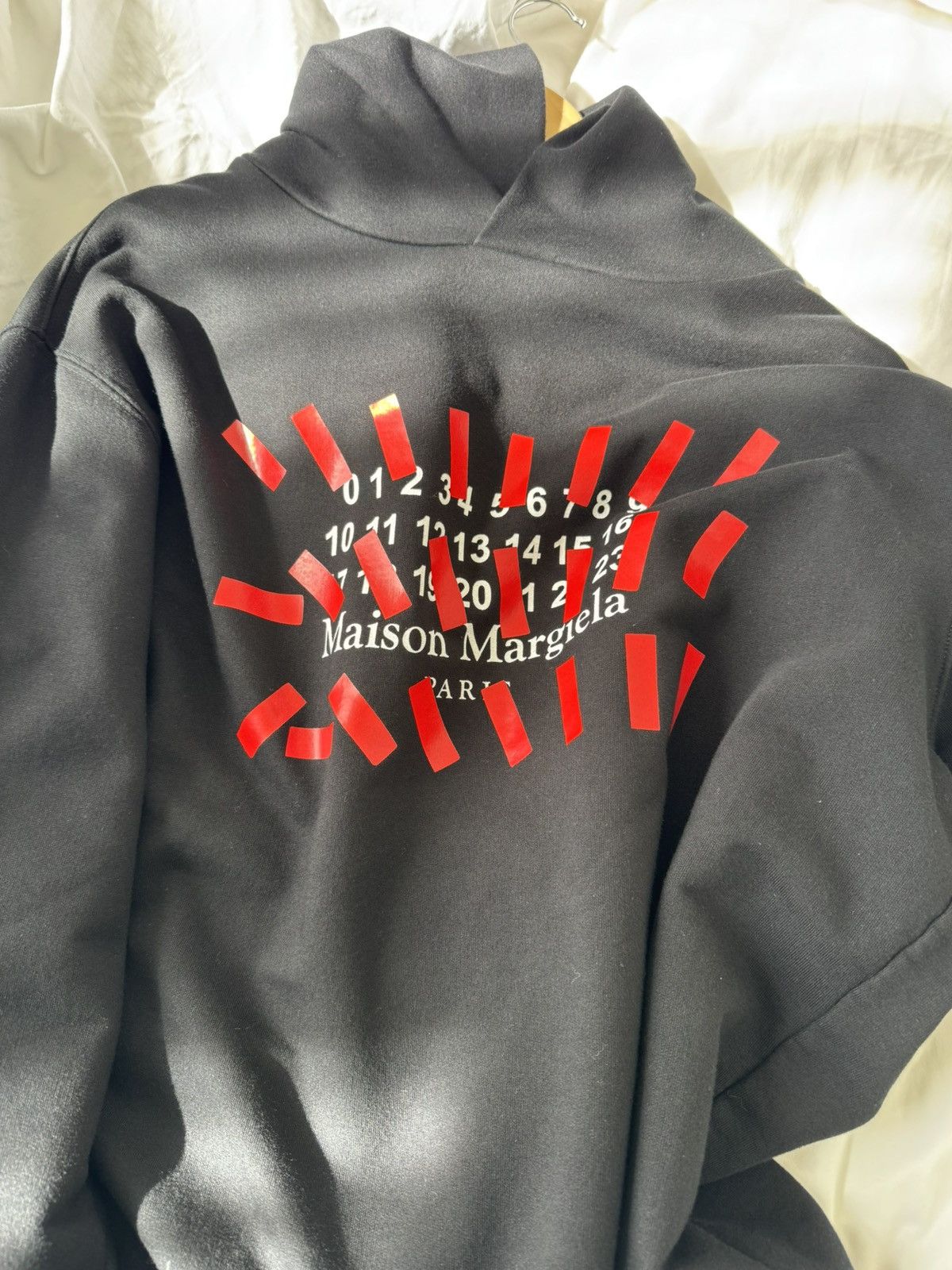 Maison Margiela MAISON MARGIELA Logo-print cotton-jersey hooded sweatshirt Size US M / EU 48-50 / 2 - 5 Thumbnail
