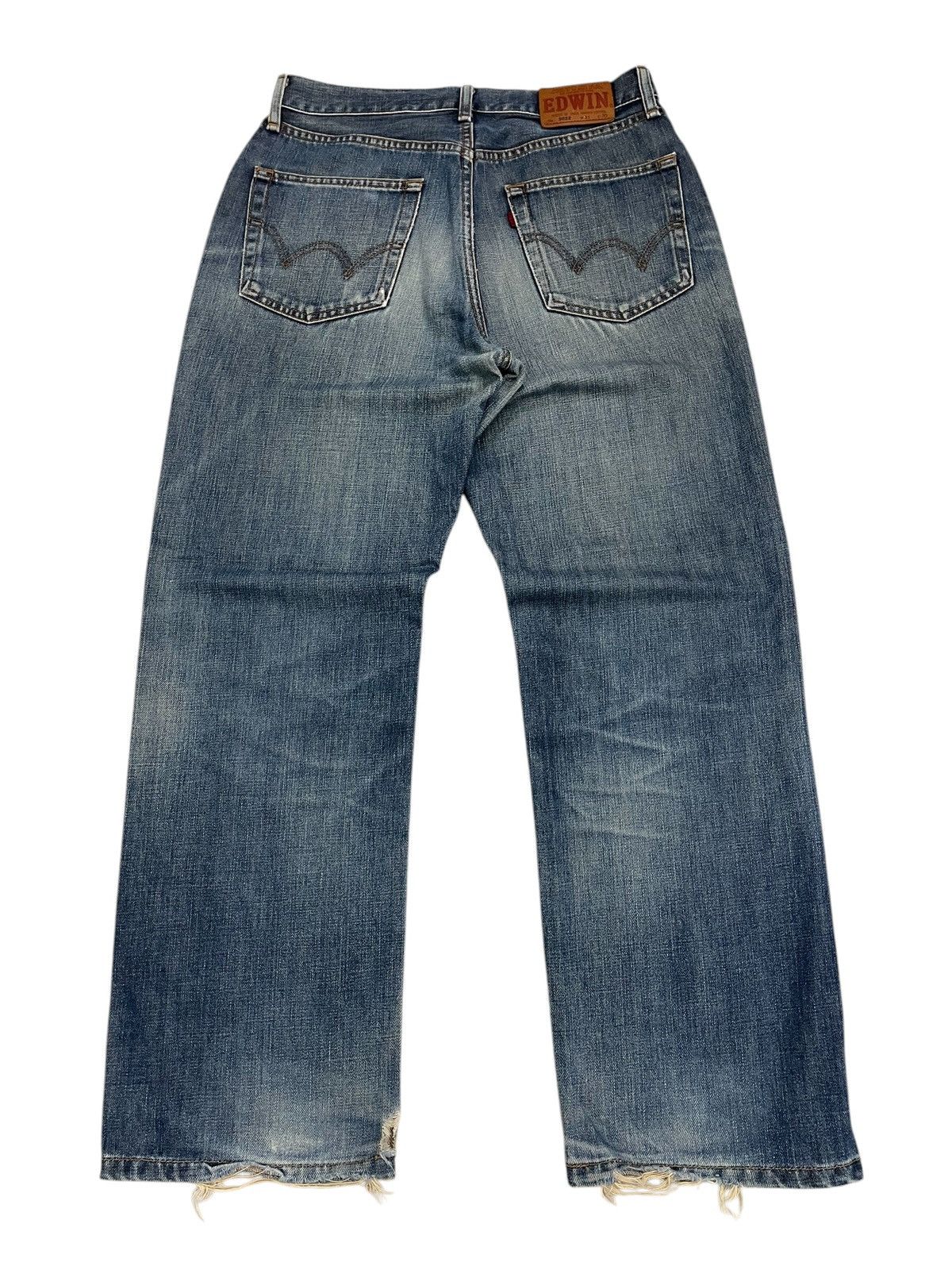 Edwin Edwin 503Z Regular Wide Distressed Denim Pants (AB25) Size US 31 - 2 Thumbnail