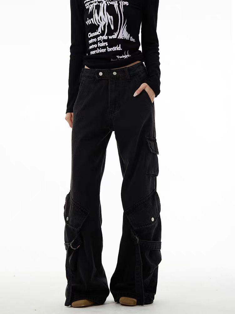 Japanese Brand × Jean Street hip-hop leg bandage design loose jeans Size US 32 / EU 48 - 2 Thumbnail
