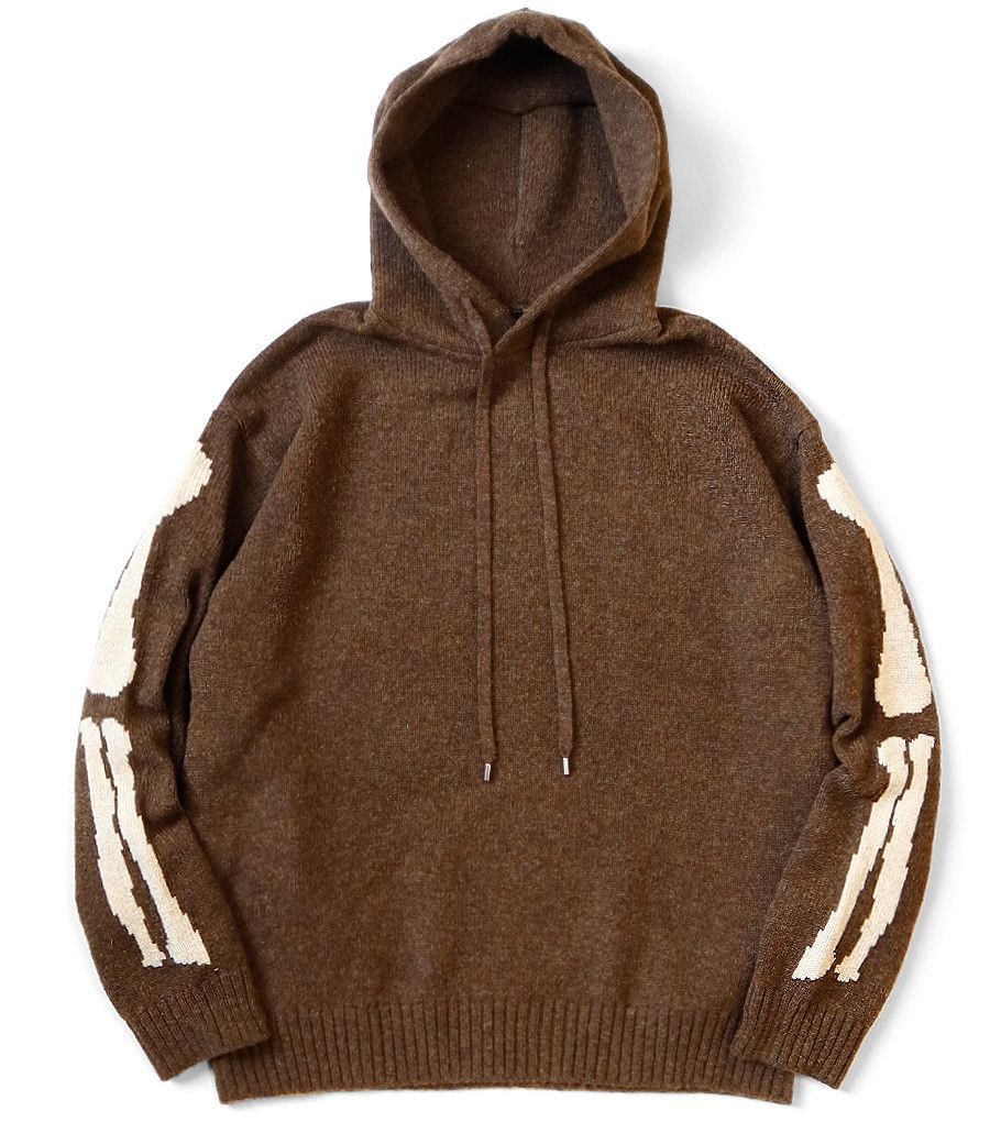 Kapital KAPITAL 5G wool bone sweater hood hoody Skeleton brown new L Size US L / EU 52-54 / 3 - 2 Thumbnail