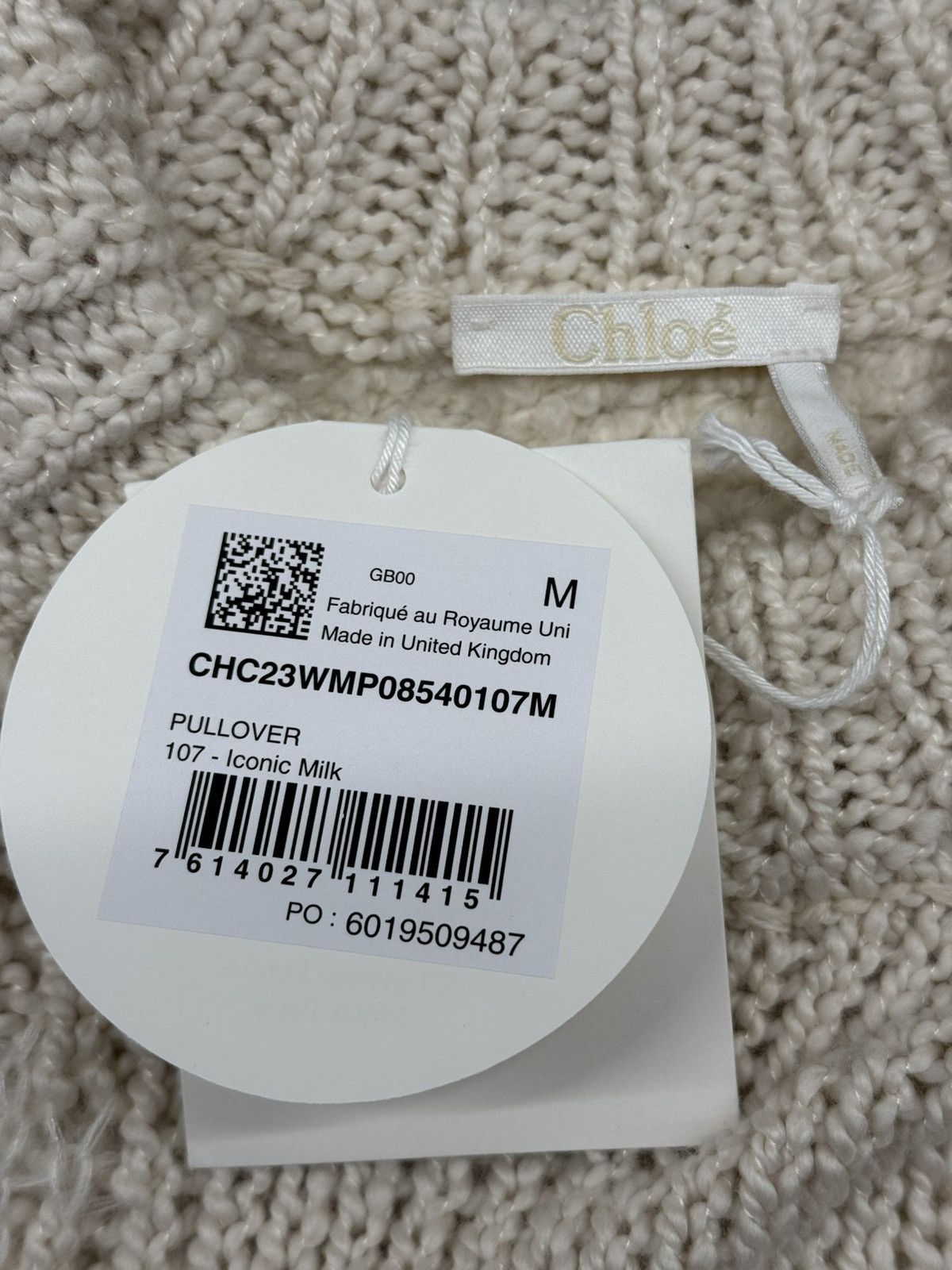 Chloe Chloé Iconic Cashmere-Wool Blend Milk Distressed Sweater Size M / US 6-8 / IT 42-44 - 5 Thumbnail
