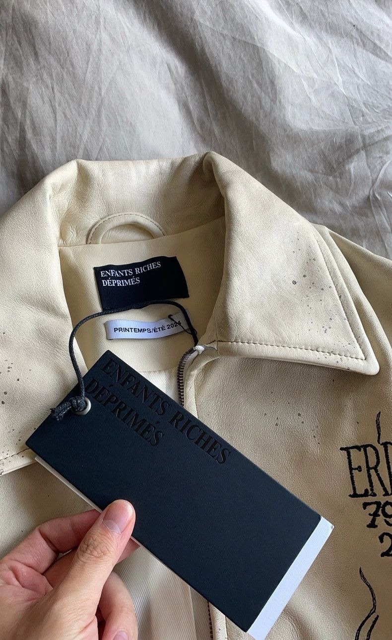 Enfants Riches Deprimes Enfants Riches Deprimes SS 24 White Splash Leather Jacket 2 Size US XL / EU 56 / 4 - 5 Thumbnail