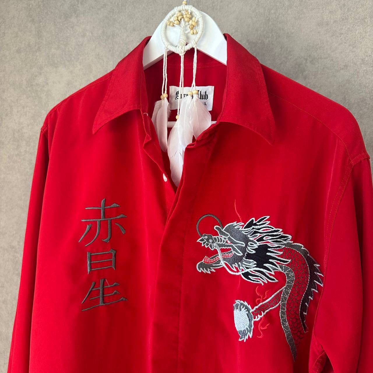 Hypebeast Vintage Japanese Style Shirt Button Up Dragon Amato Club Y2K Size US L / EU 52-54 / 3 - 3 Thumbnail