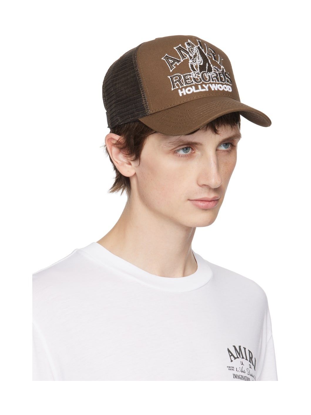 Amiri o1mle0325 Size: OS / Wolf Logo Trucker Hat / Cap in Brown Size ONE SIZE - 3 Thumbnail