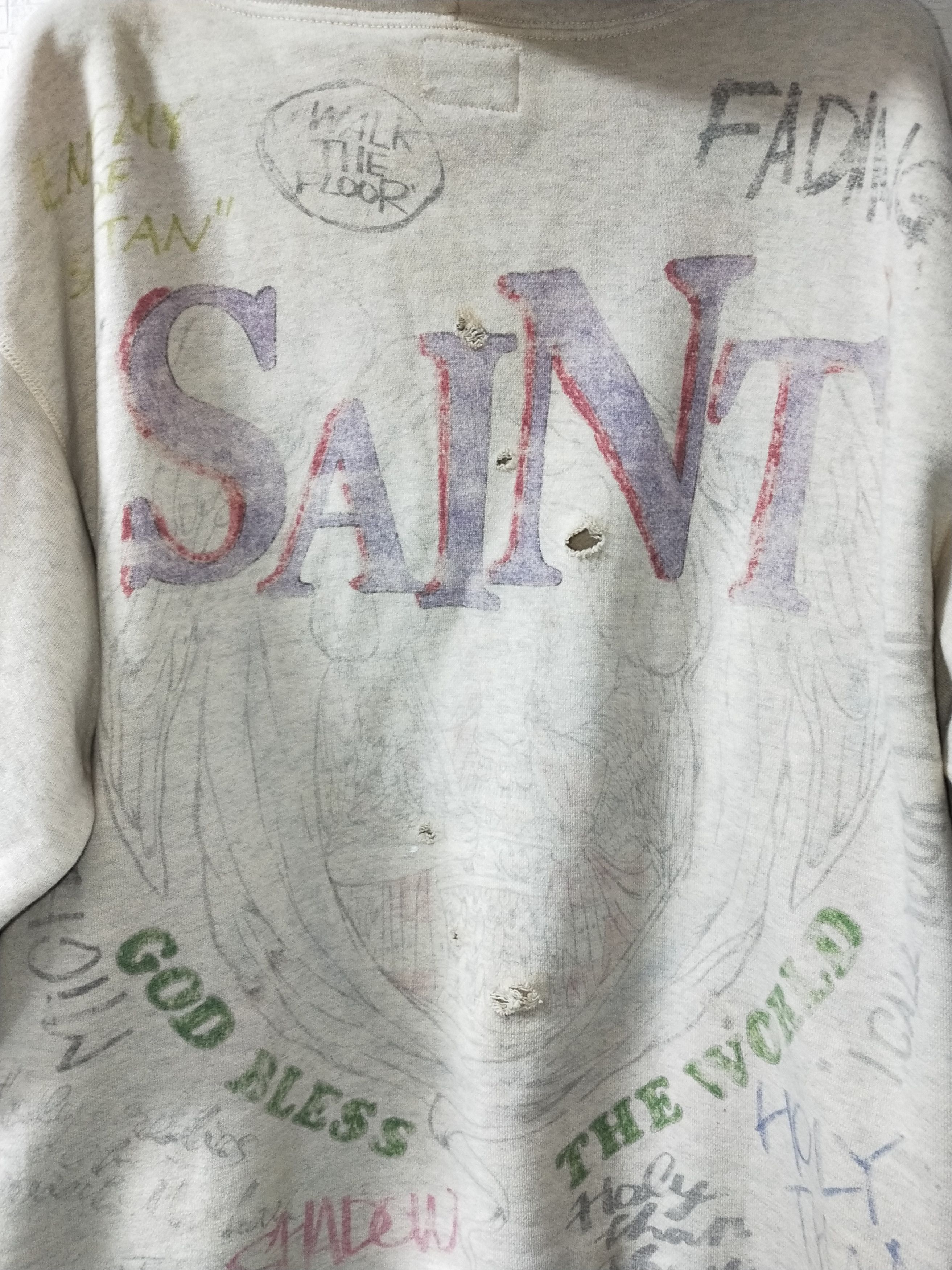 Saint Michael Aged Graffiti Hoodie Size US M / EU 48-50 / 2 - 3 Thumbnail