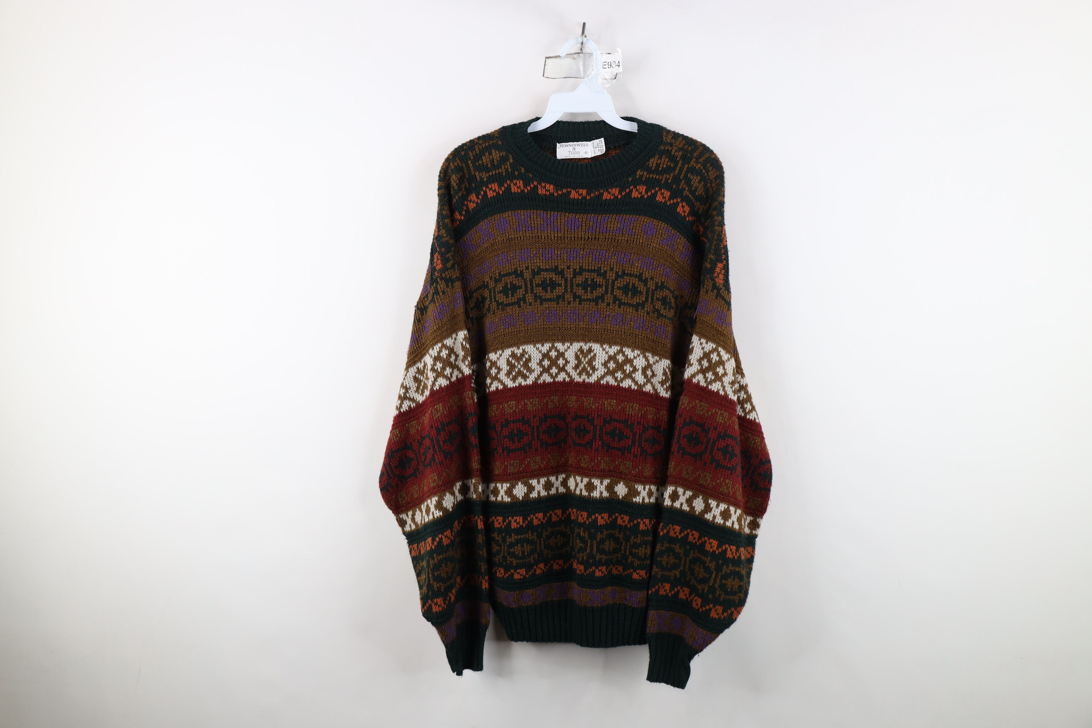 Vintage Vintage 90s Streetwear Fair Isle Knit Crewneck Sweater USA Size US S / EU 44-46 / 1 - 1 Thumbnail